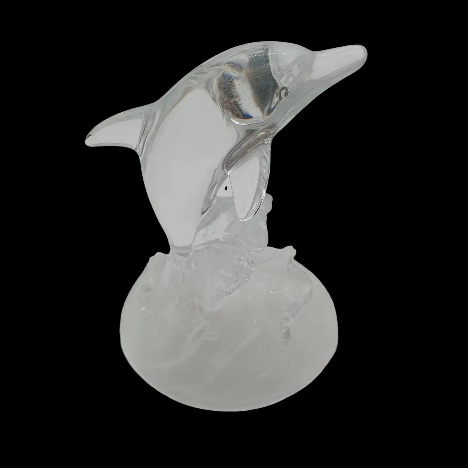 Clear Glass Dolphin Ornament Collectable Gift - Unbranded