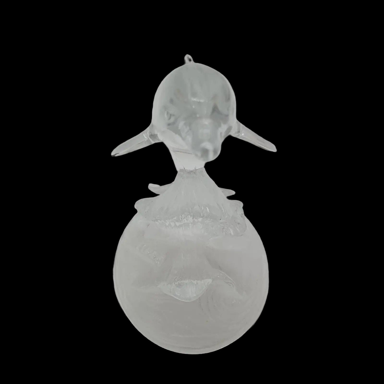 Clear Glass Dolphin Ornament Collectable Gift - Unbranded