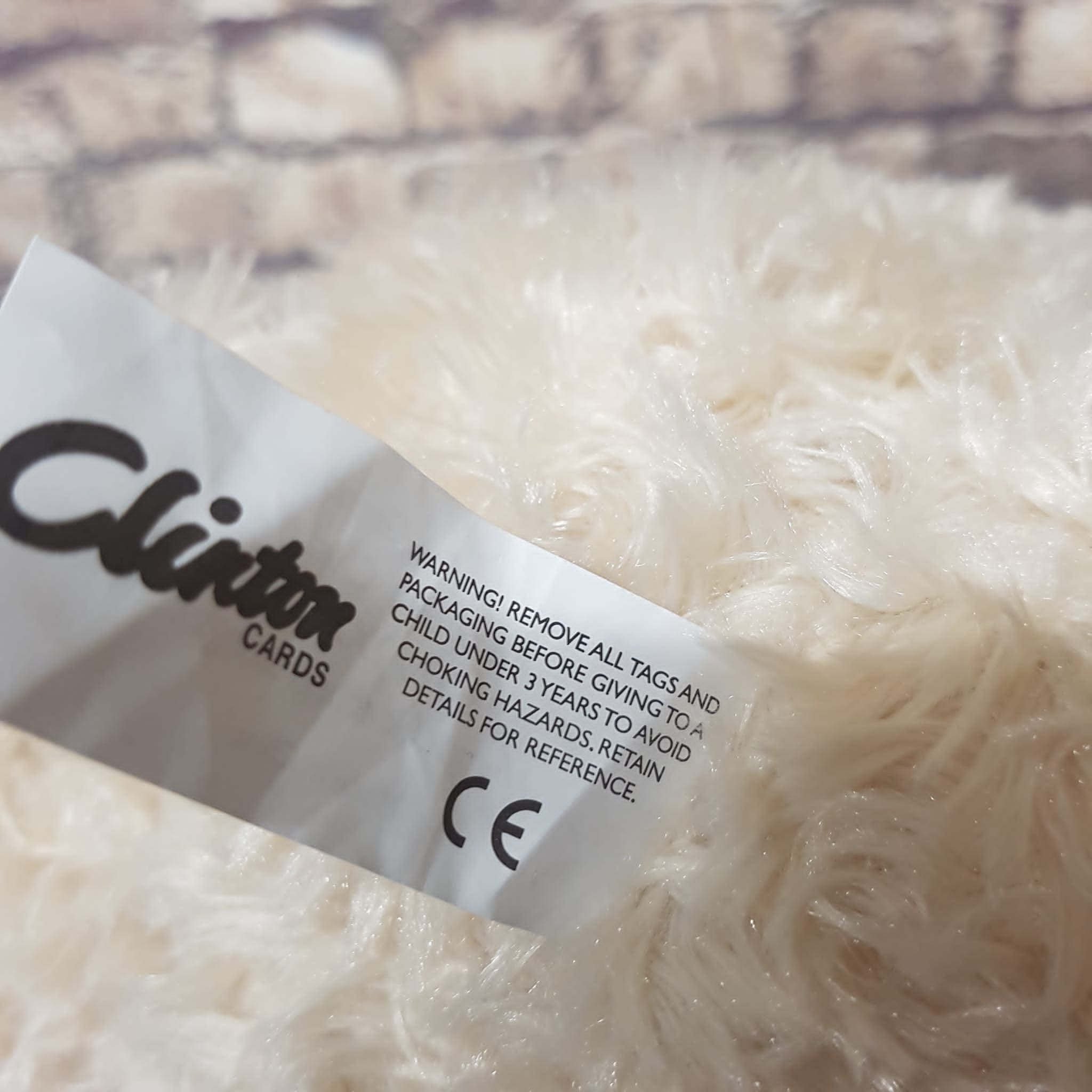 Clintons Teddy Bear Wearing Red Striped Scarf Plush Soft