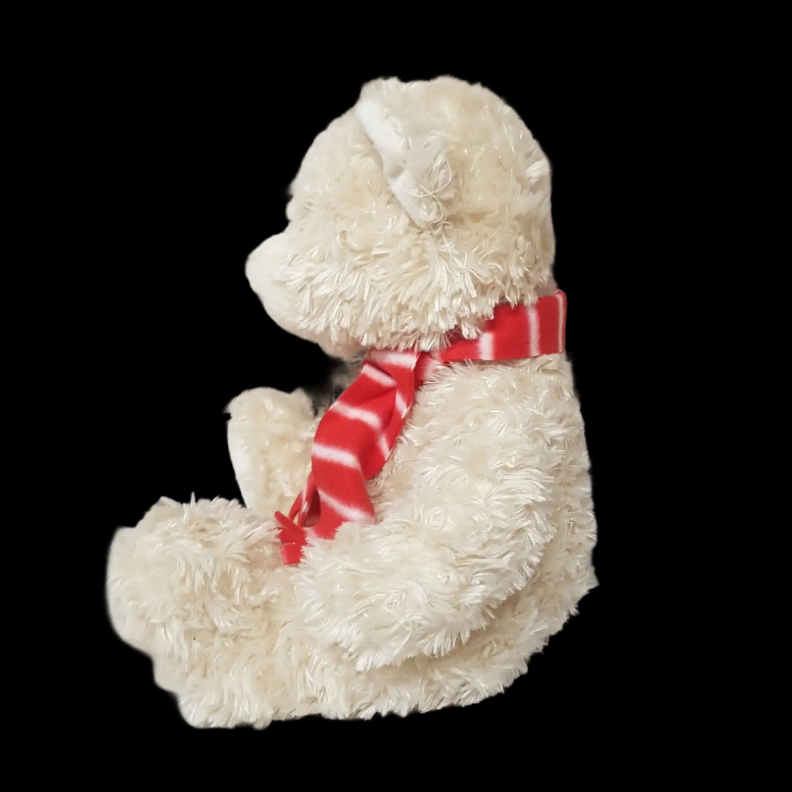 Clintons Teddy Bear Wearing Red Striped Scarf Plush Soft