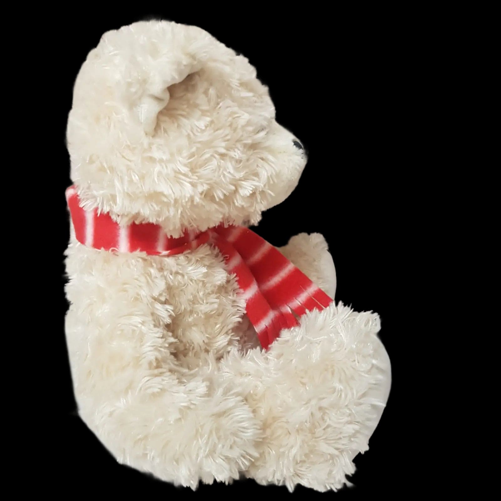Clintons Teddy Bear Wearing Red Striped Scarf Plush Soft