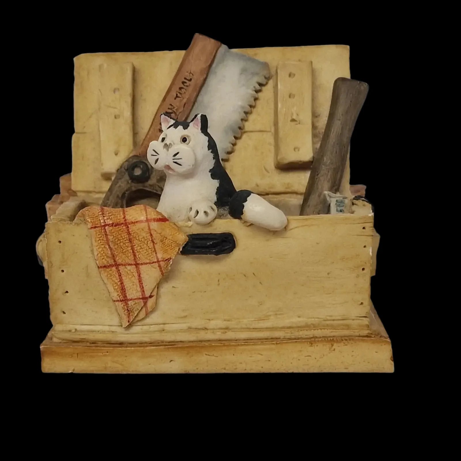 Colour Box Tool Ceramic Cat Collectable - Ornament - 1