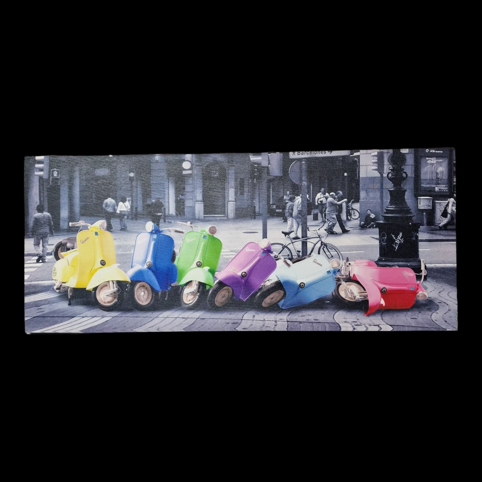 Colourful Vespa Canvas Wall Art - Pictures - Unbranded - 1