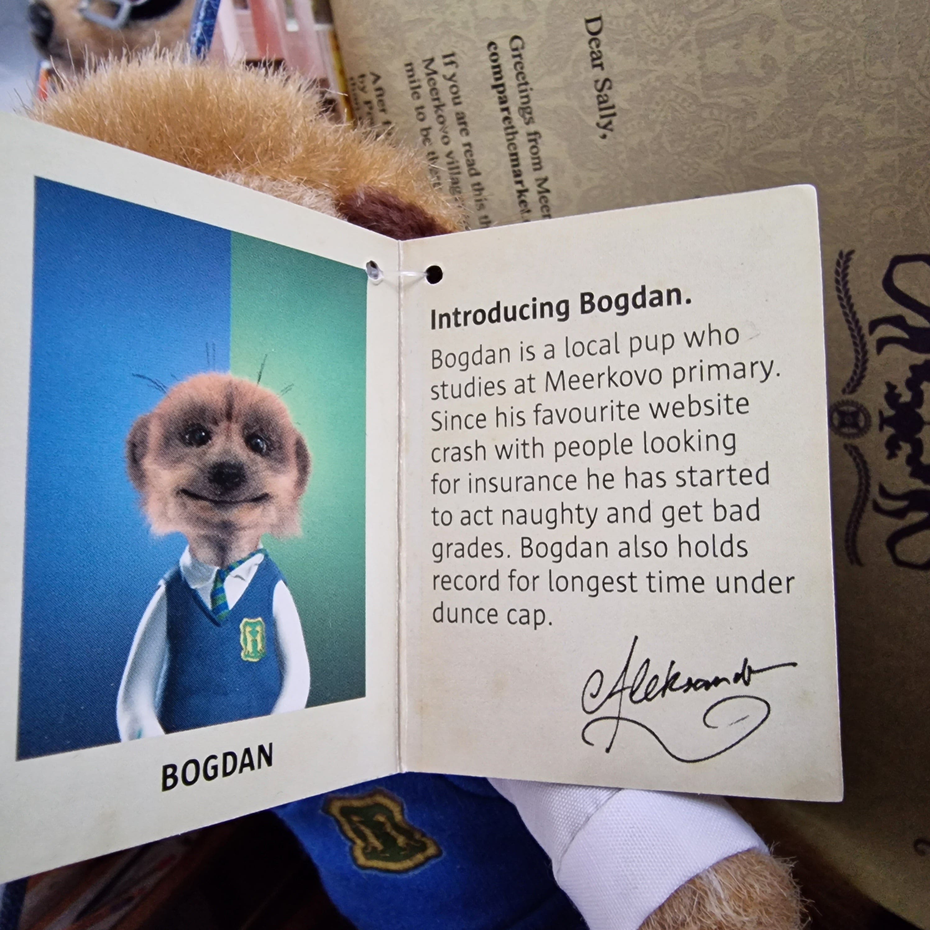 Compare The Meerkat Bogdan Soft Toy Collectable Plush