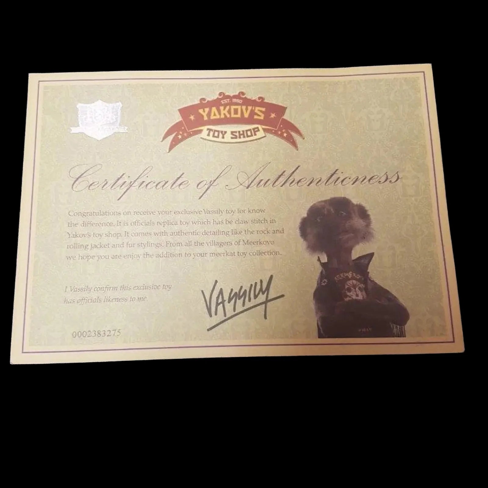 Compare The Meerkat Vassily Boxed With Certificate Plush