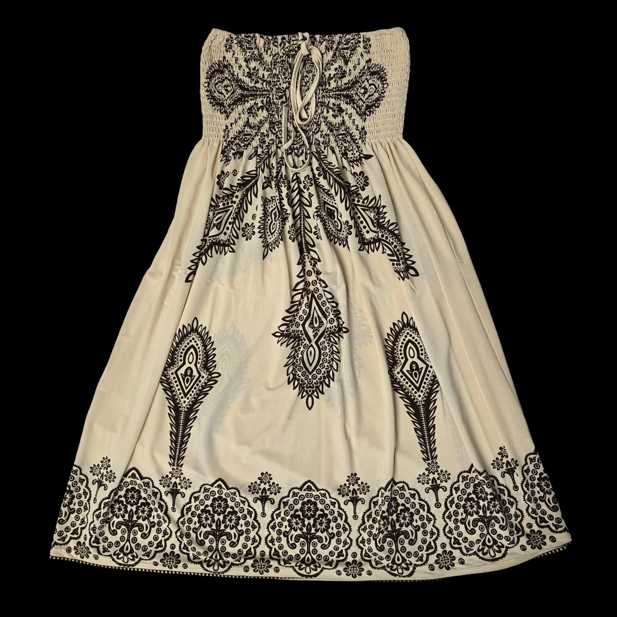 Conos TU Cream Brown Aztec Mini Dress UK 6 - Dresses - 4