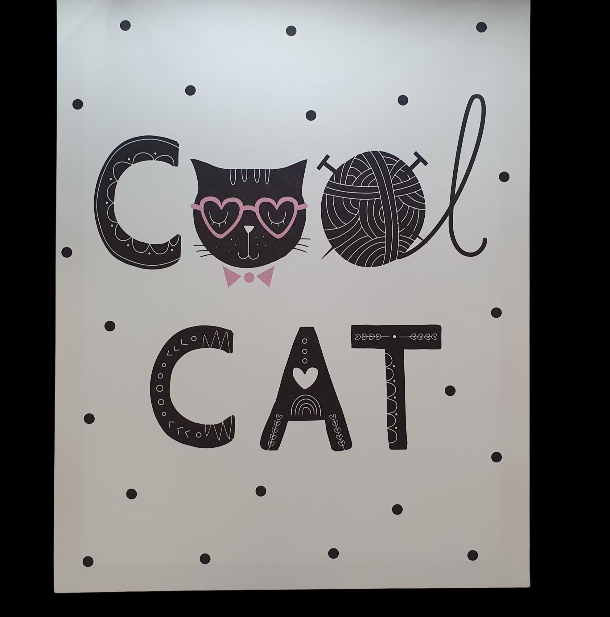 Cool Cat Canvas Picture Large Gift - Pictures - Unbranded