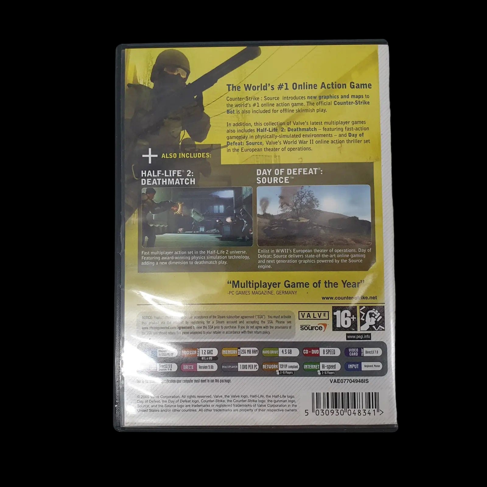 Counterstrike Source Pc Valve 2005 Video Game Cib - Games