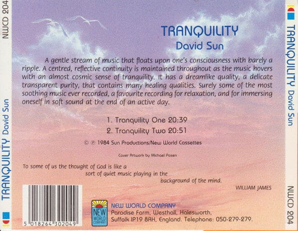 David Sun (2) - Tranquility (cd Album Rp) - Preloved - CD