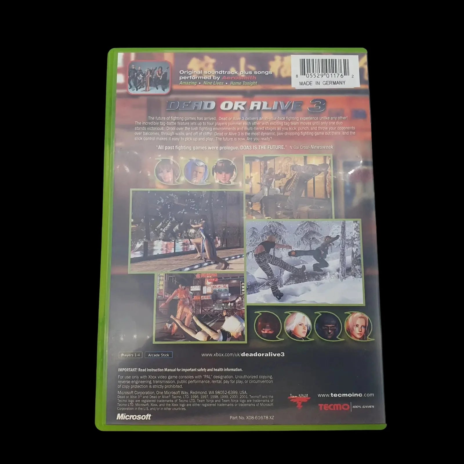 Dead Or Alive 3 Xbox Original Tecmo 2001 Video Game Cib