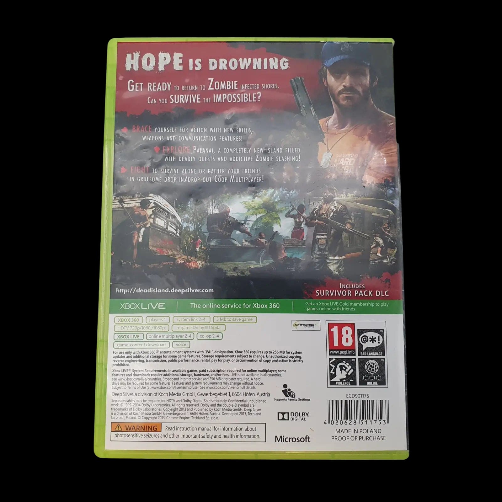 Dead Island Riptide Microsoft Xbox 360 Deep Silver 2013
