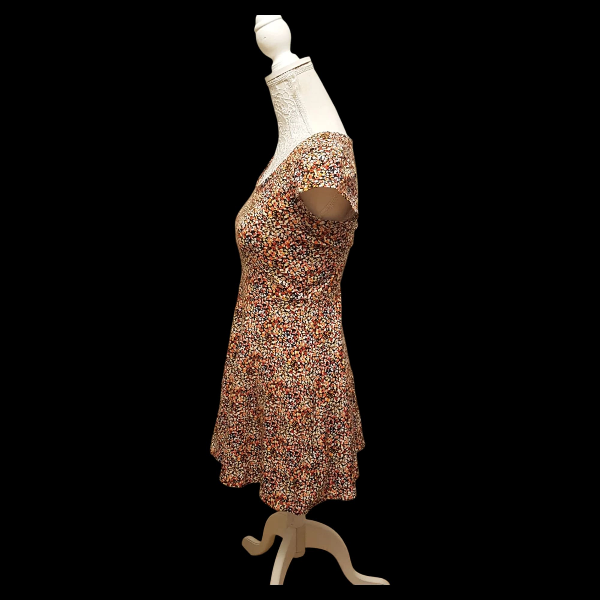 Divided Floral Skater Dress UK 8 - Dresses - 3 - 1809