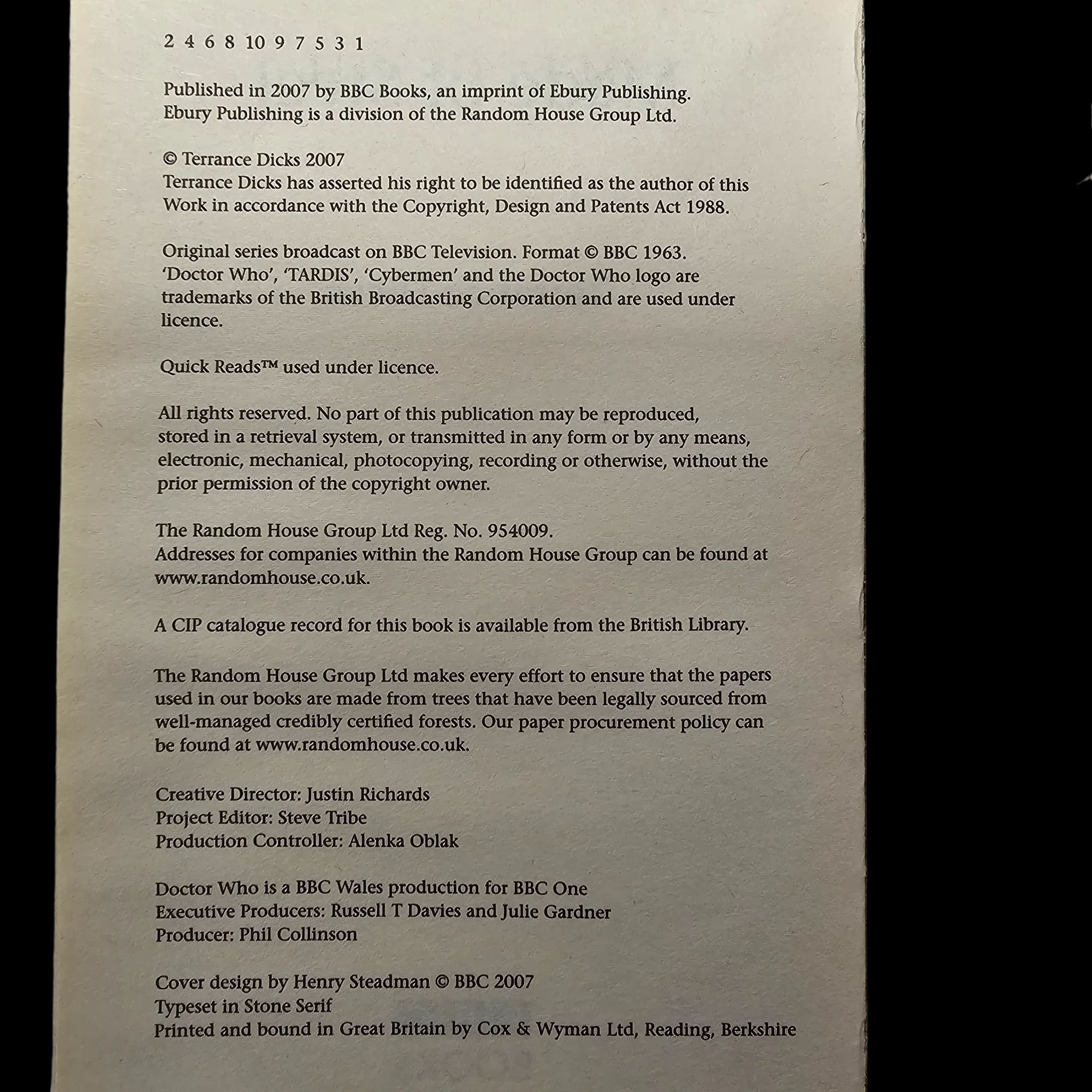 Doctor Who the Collection Books BBC 9781846074516 - Cox &