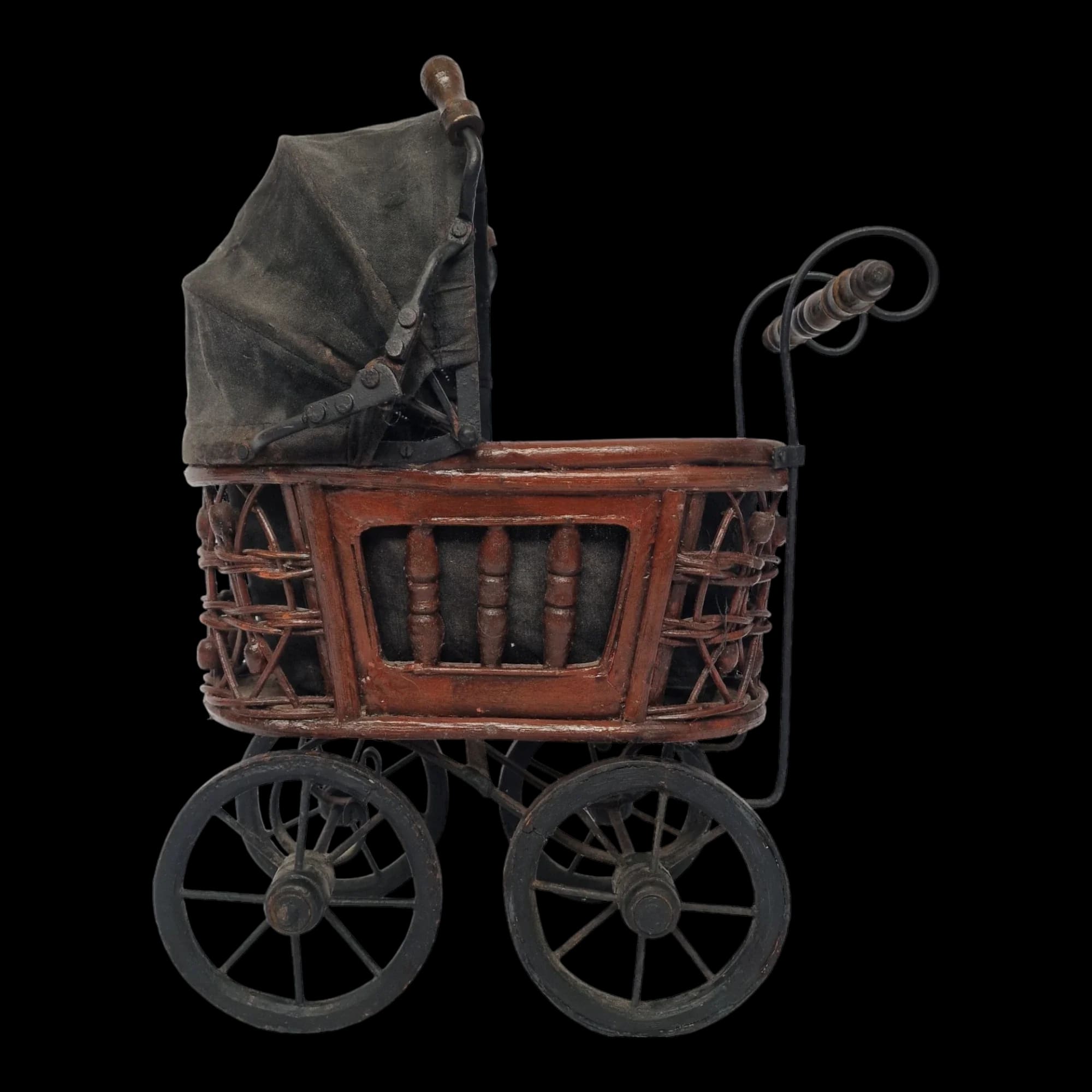 Dolls Pram Pushchair Vintage Victorian Style Adjustable