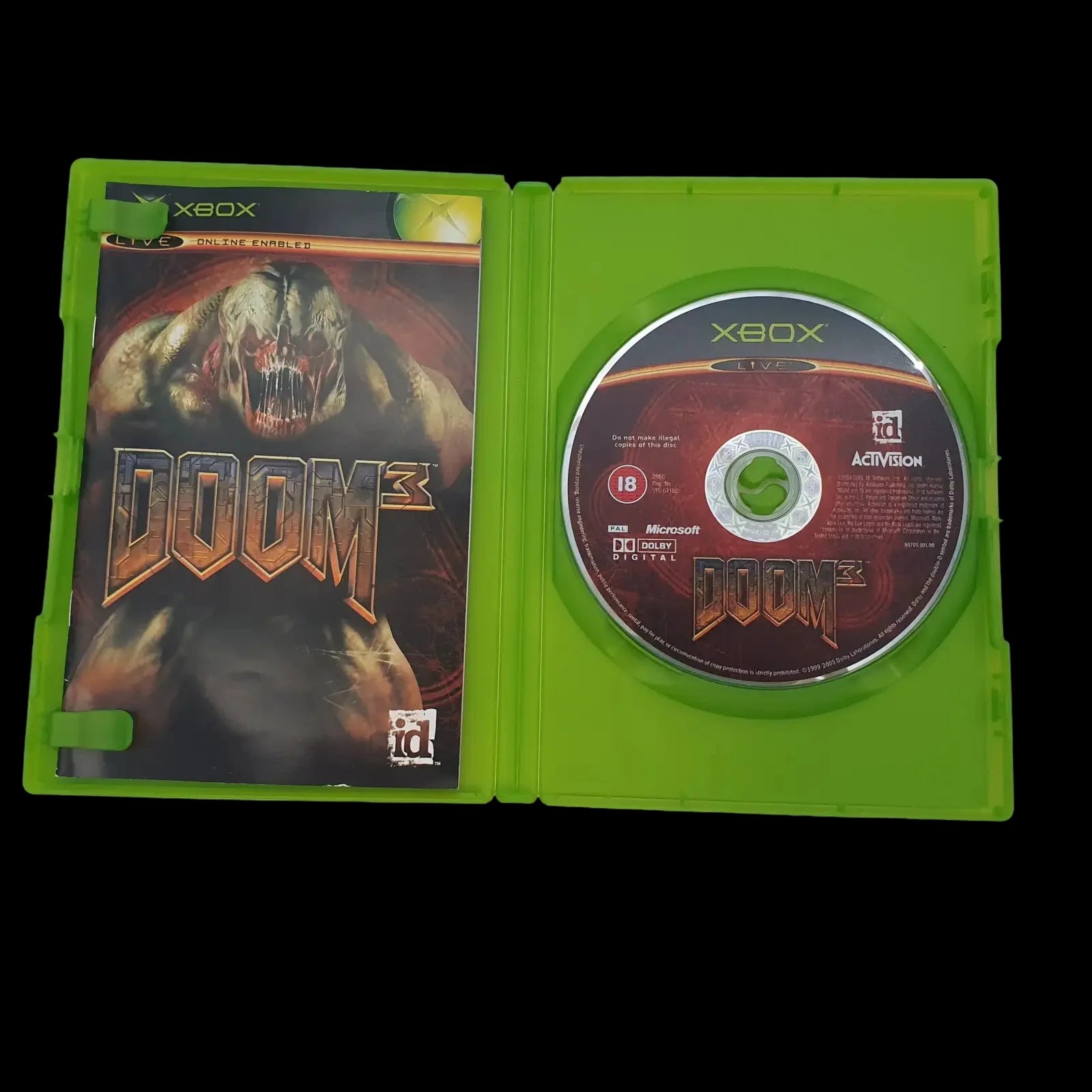 Doom 3 Original Xbox Id Software 2005 Video Game Cib