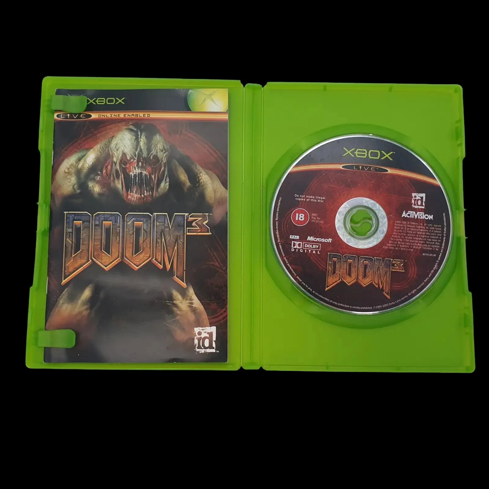 Doom 3 Original Xbox Id Software 2005 Video Game Cib
