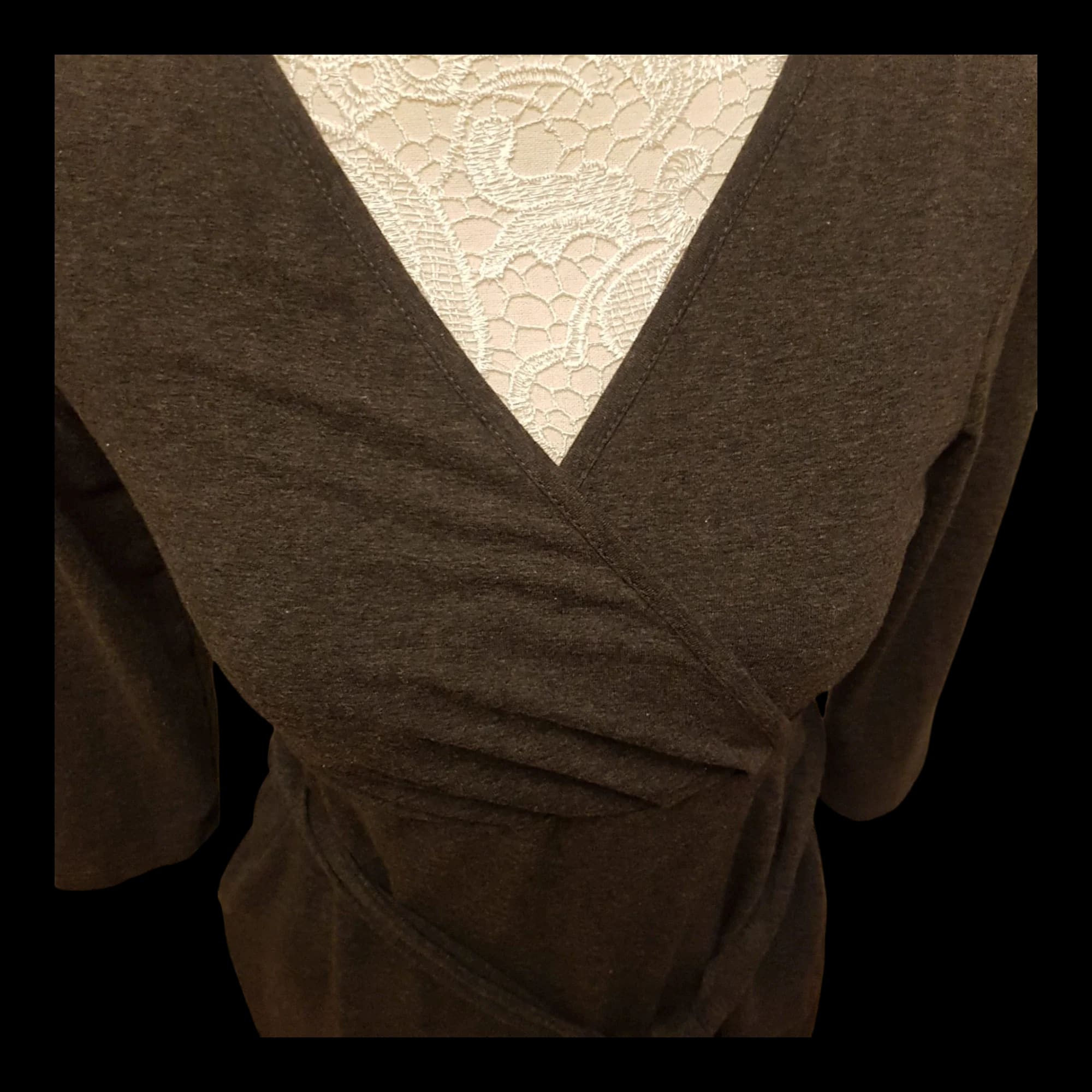 Dorothy Perkins Maternity Grey Wrap Dress Uk 8 - Dresses