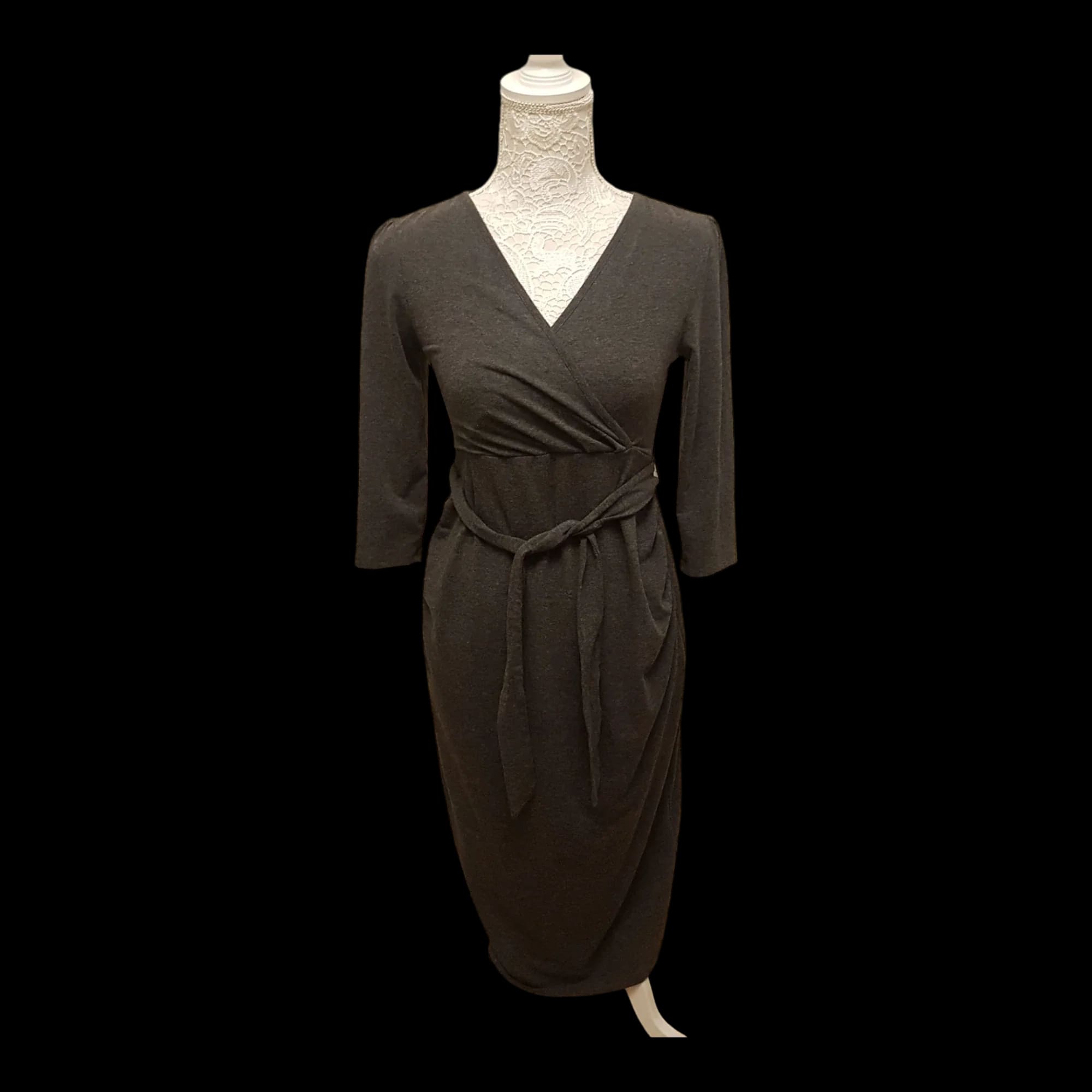 Dorothy Perkins Maternity Grey Wrap Dress Uk 8 - Dresses