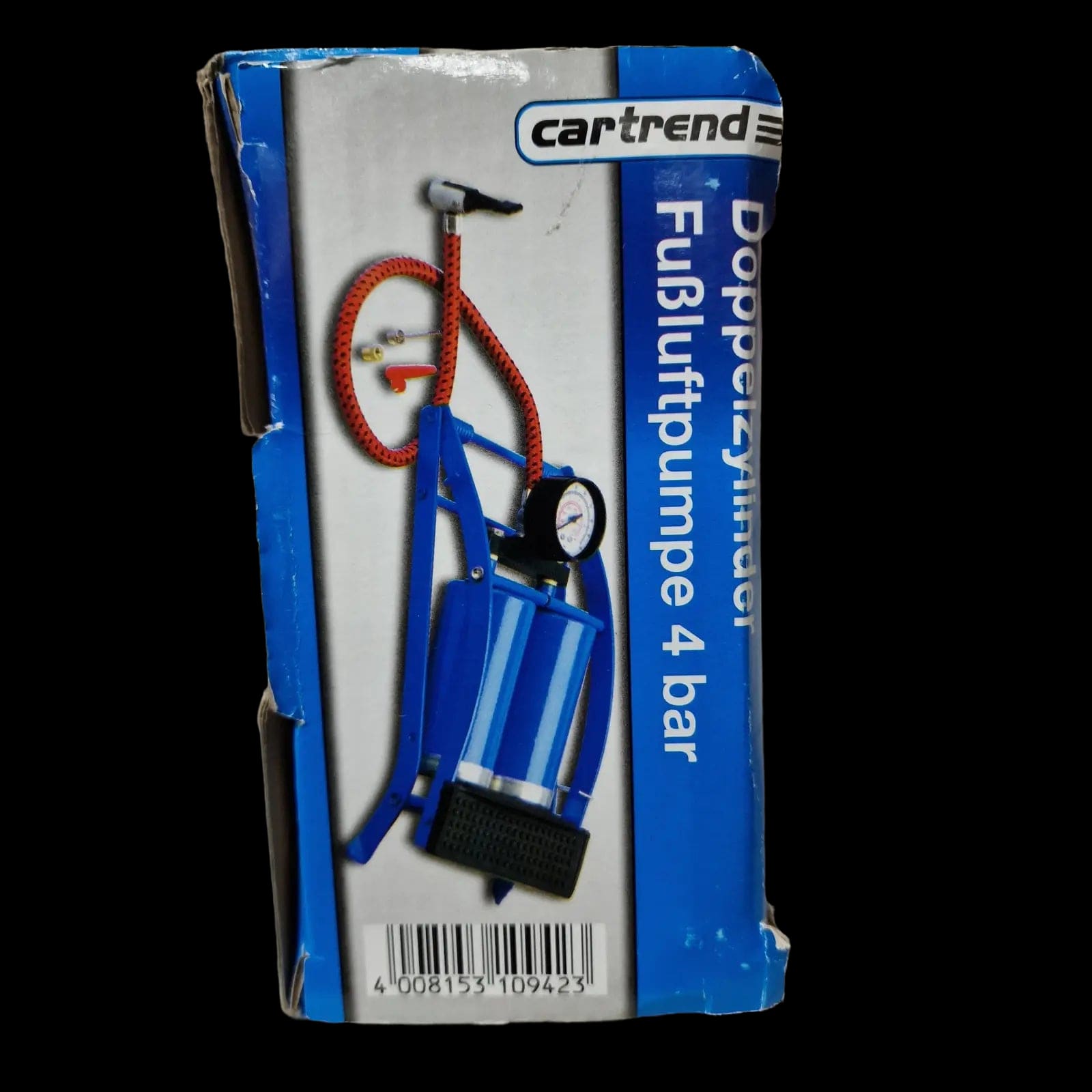 Double Cylinder Foot Pump - Tyre Inflators - Cartrend - 6
