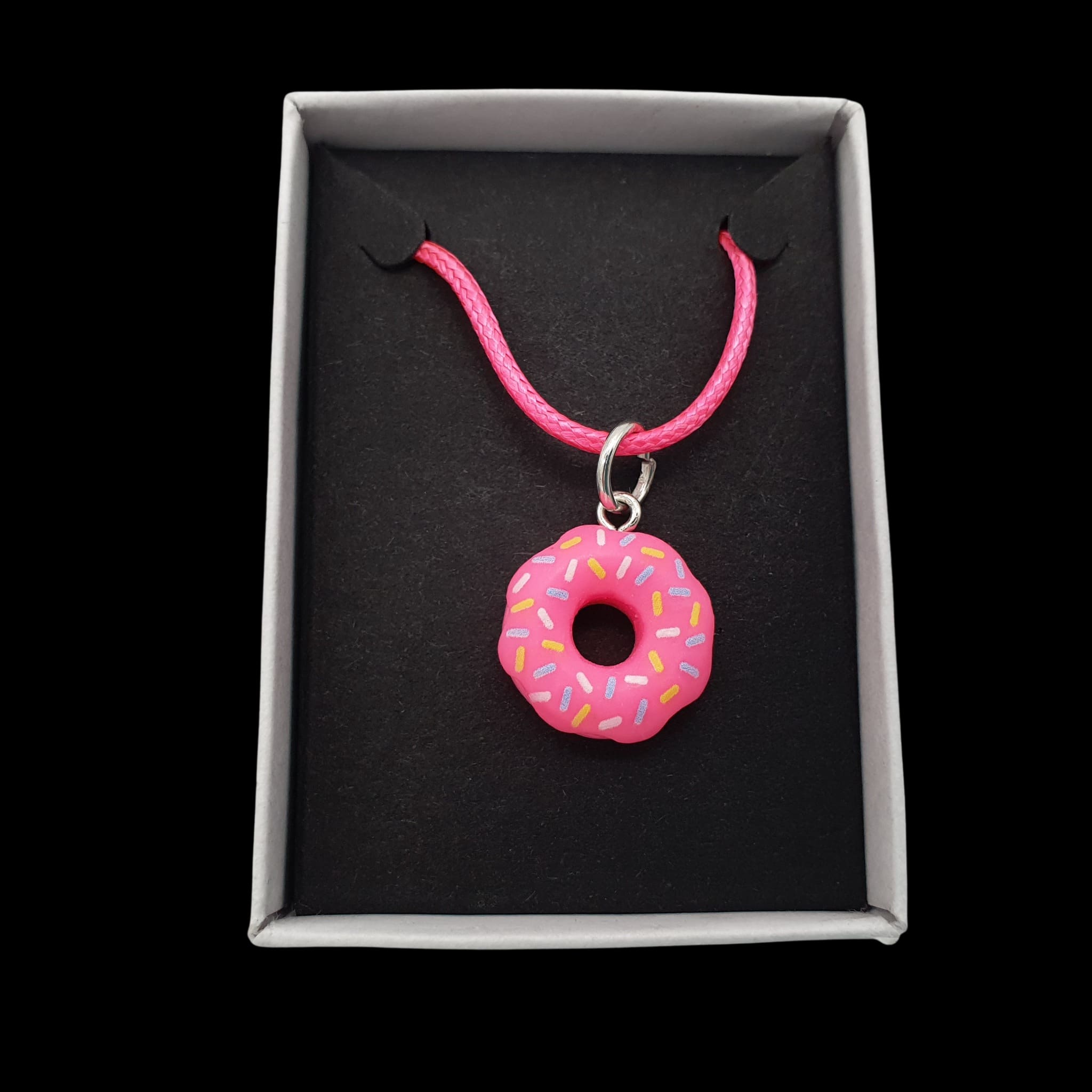 Doughnut Necklace Donut Novelty Fun Pendant Charm Handmade