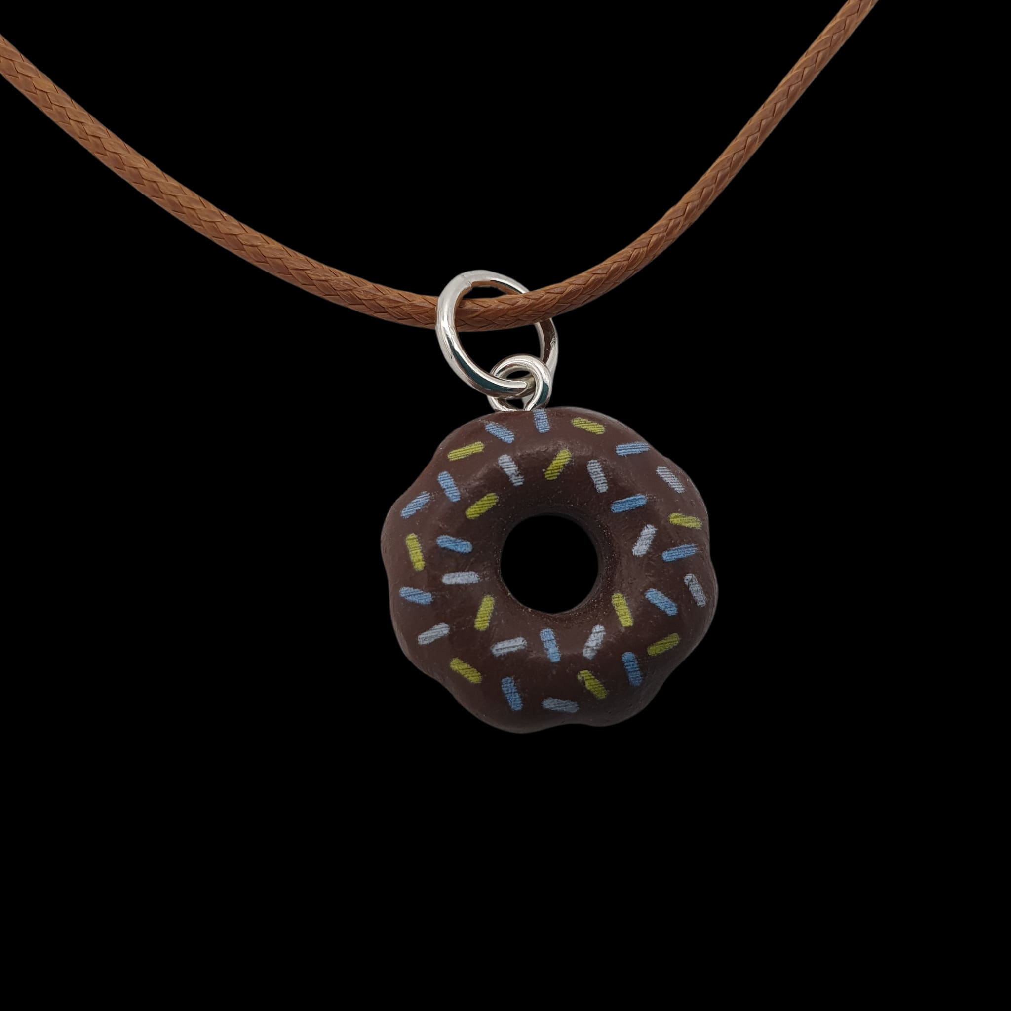 Doughnut Necklace Donut Novelty Fun Pendant Charm Handmade