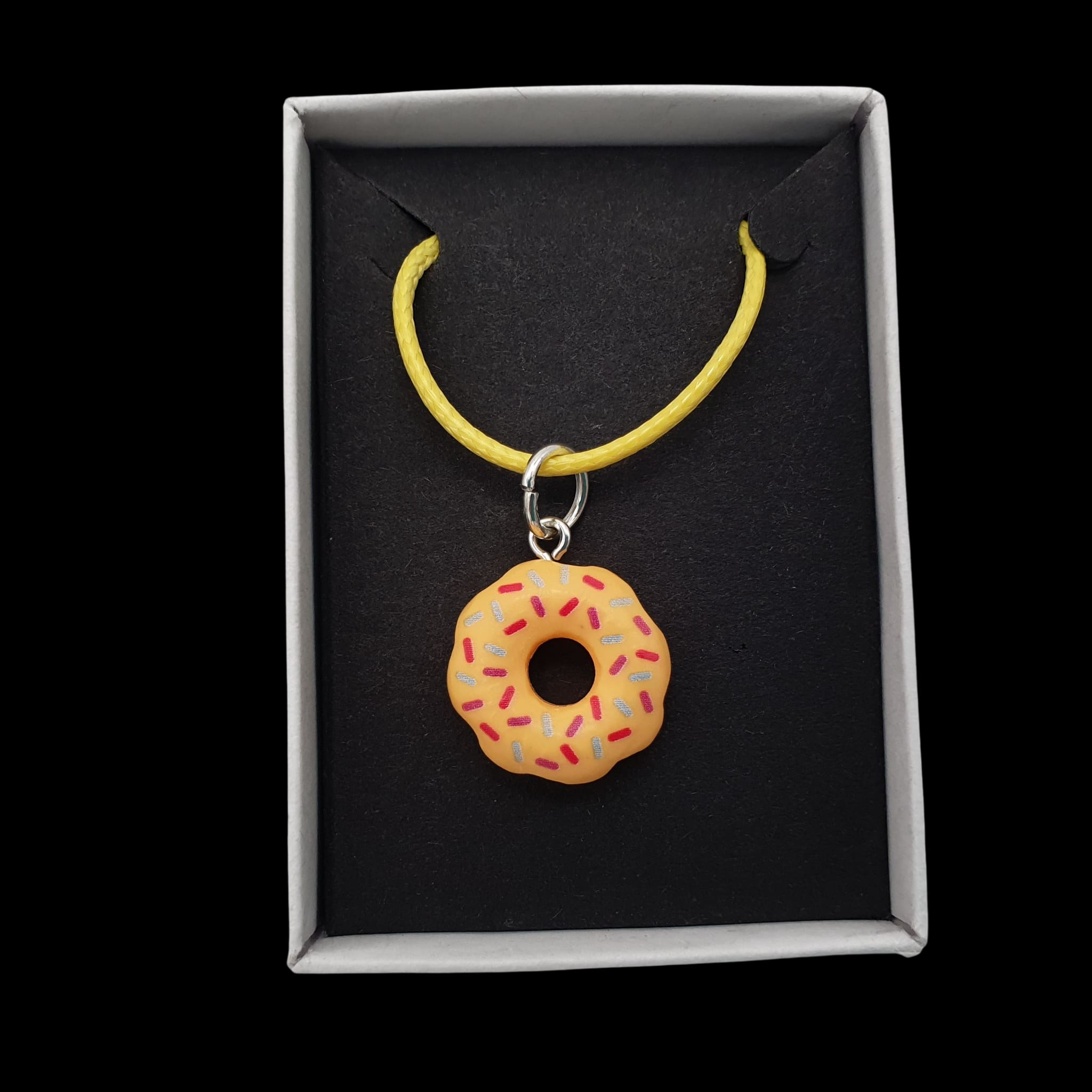 Doughnut Necklace Donut Novelty Fun Pendant Charm Handmade