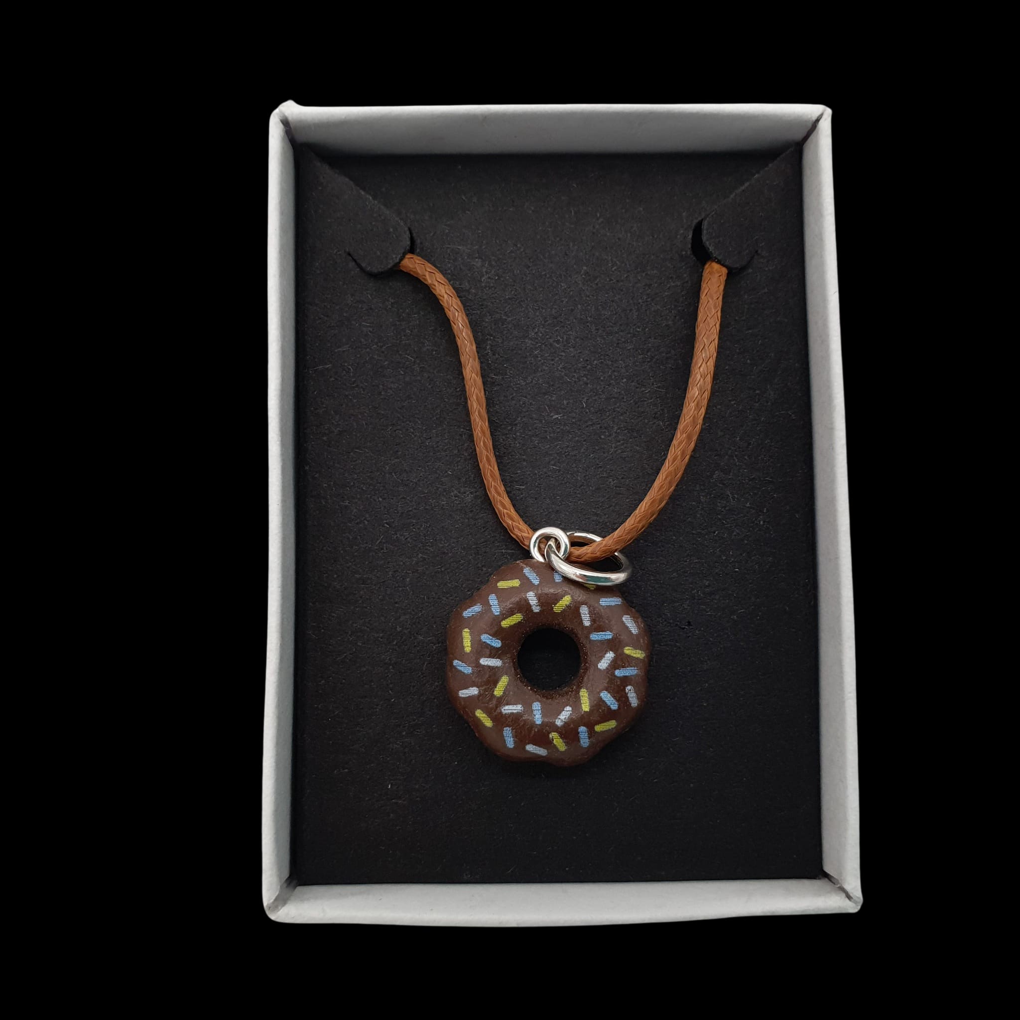 Doughnut Necklace Donut Novelty Fun Pendant Charm Handmade