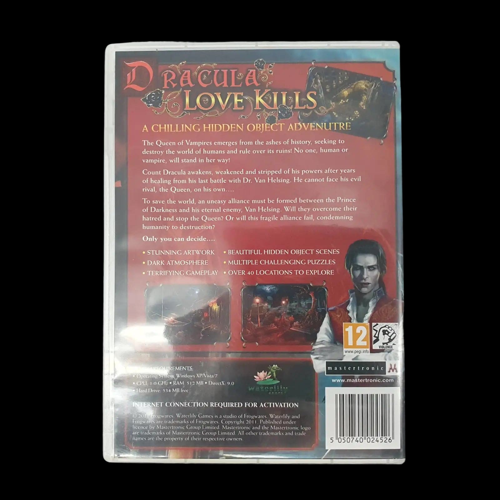 Dracula Love Kills Pc Mastertronic 2011 Video Game - Games