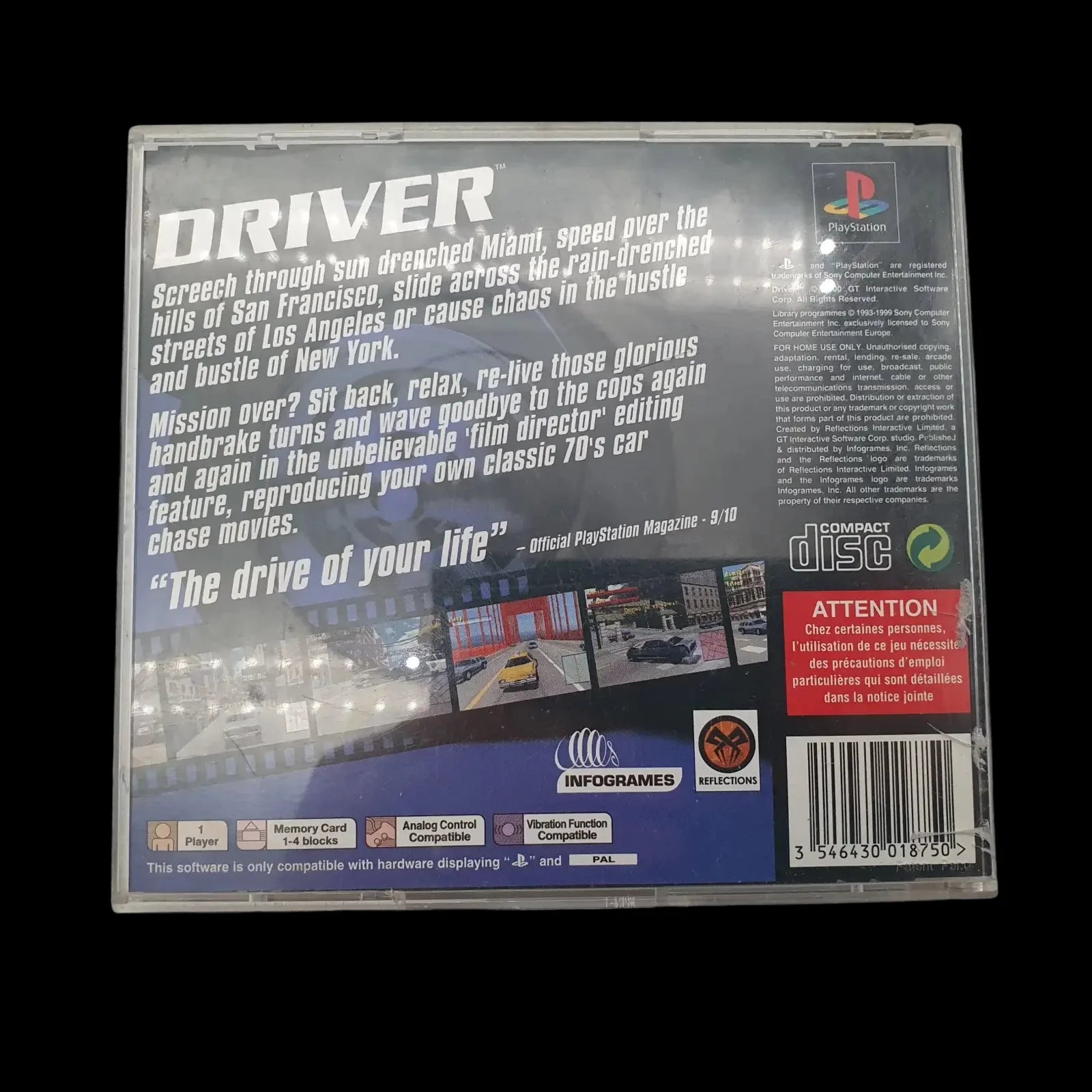 Driver Sony Playstation 1 Ps1 Infogrames 2000 Video Game