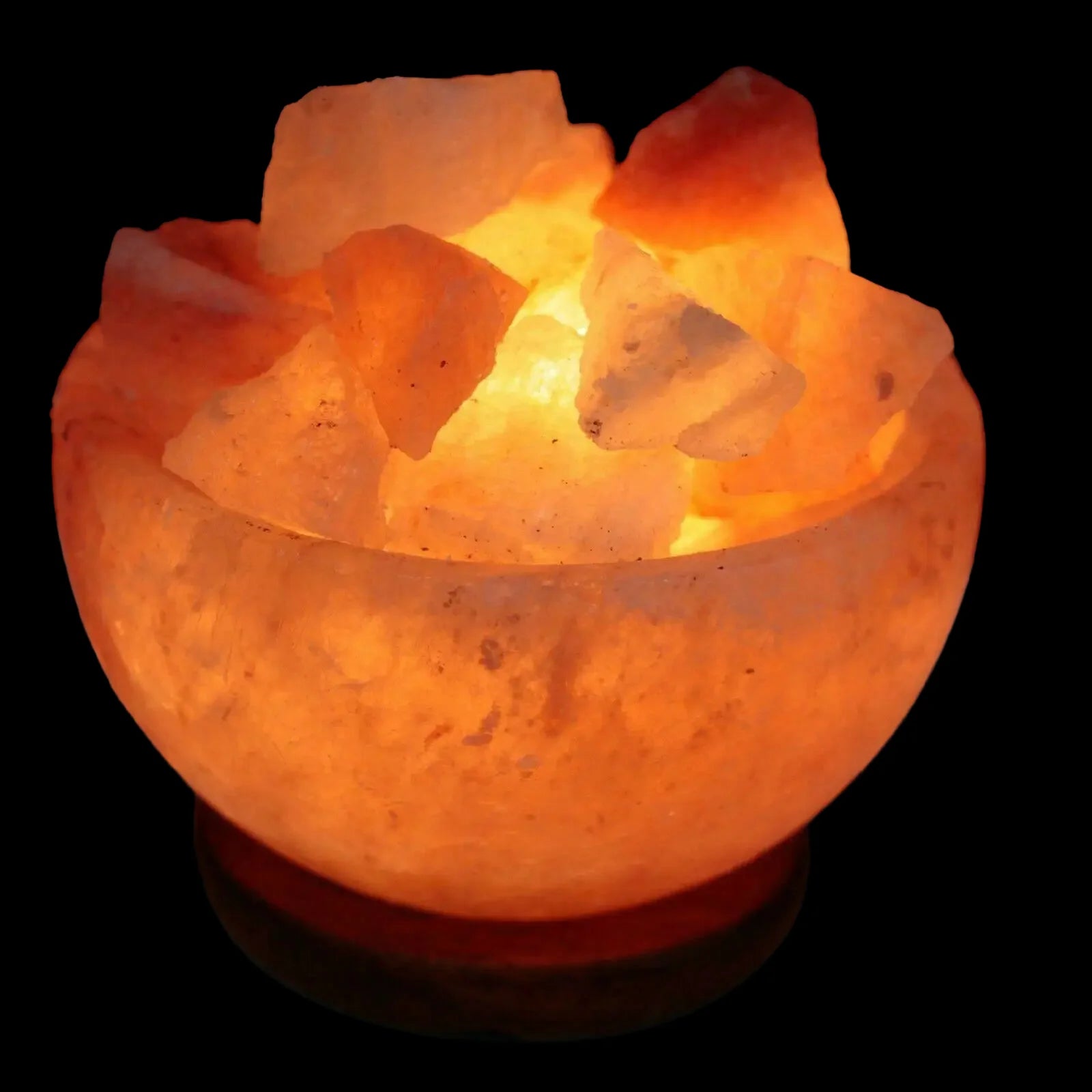 Electric Himalayan Crystal Salt Fire Bowl Lamp (includes