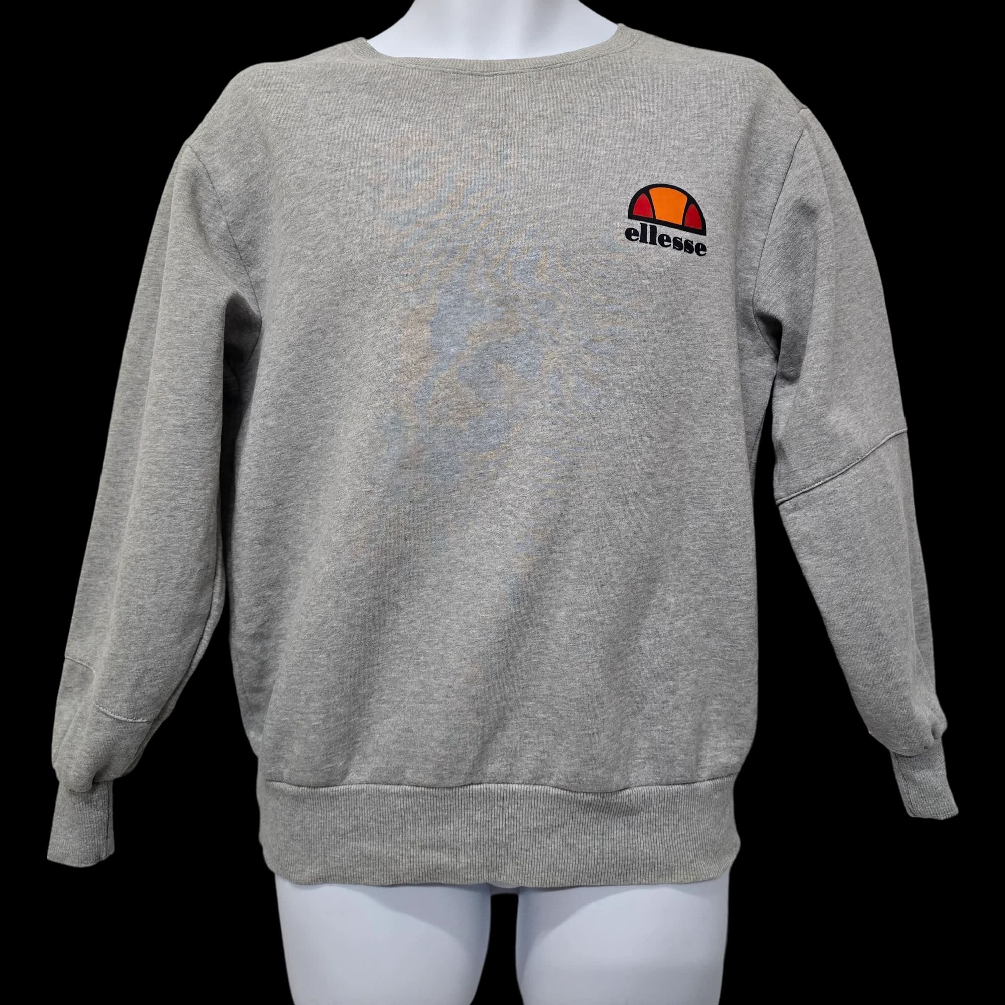 Ellesse Unisex Grey Crew Neck Jumper UK Large Vintage