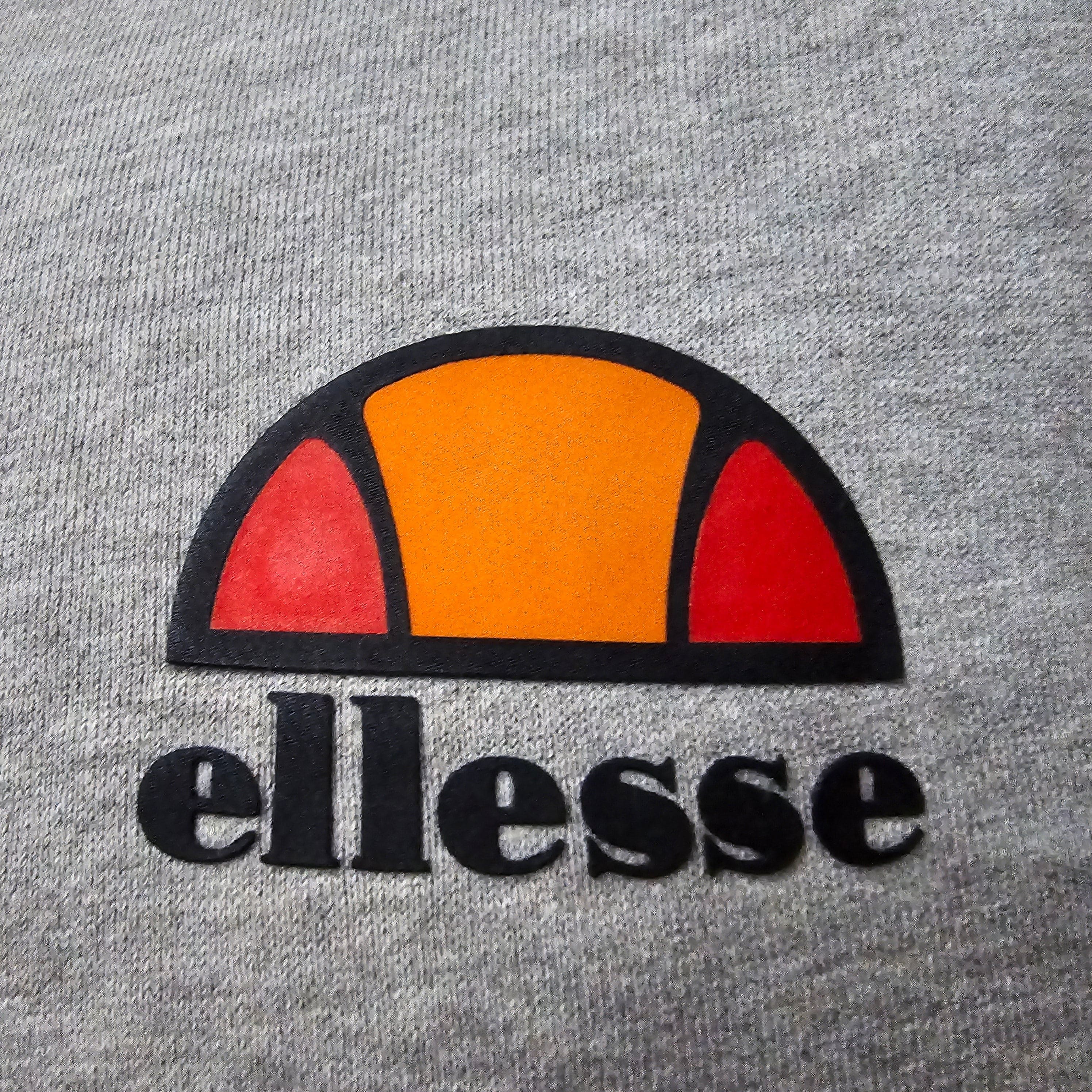 Ellesse Unisex Grey Crew Neck Jumper UK Large Vintage