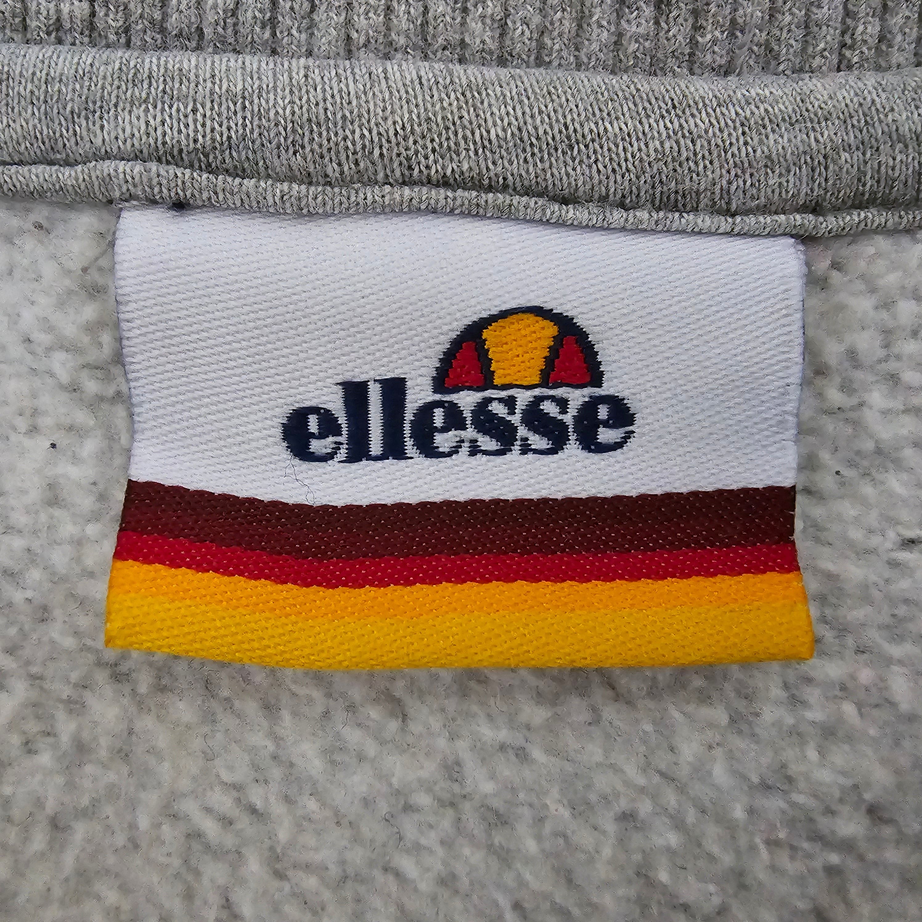 Ellesse Unisex Grey Crew Neck Jumper UK Large Vintage