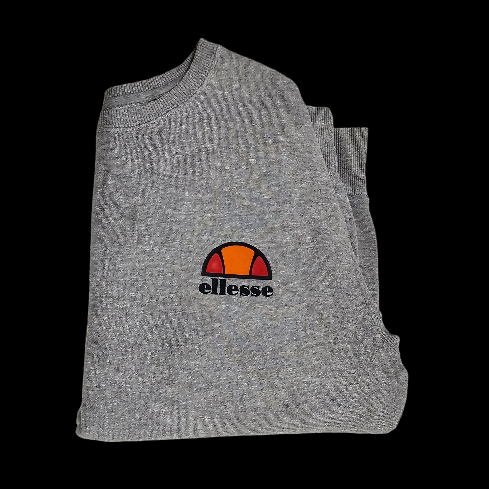 Ellesse Unisex Grey Crew Neck Jumper UK Large Vintage