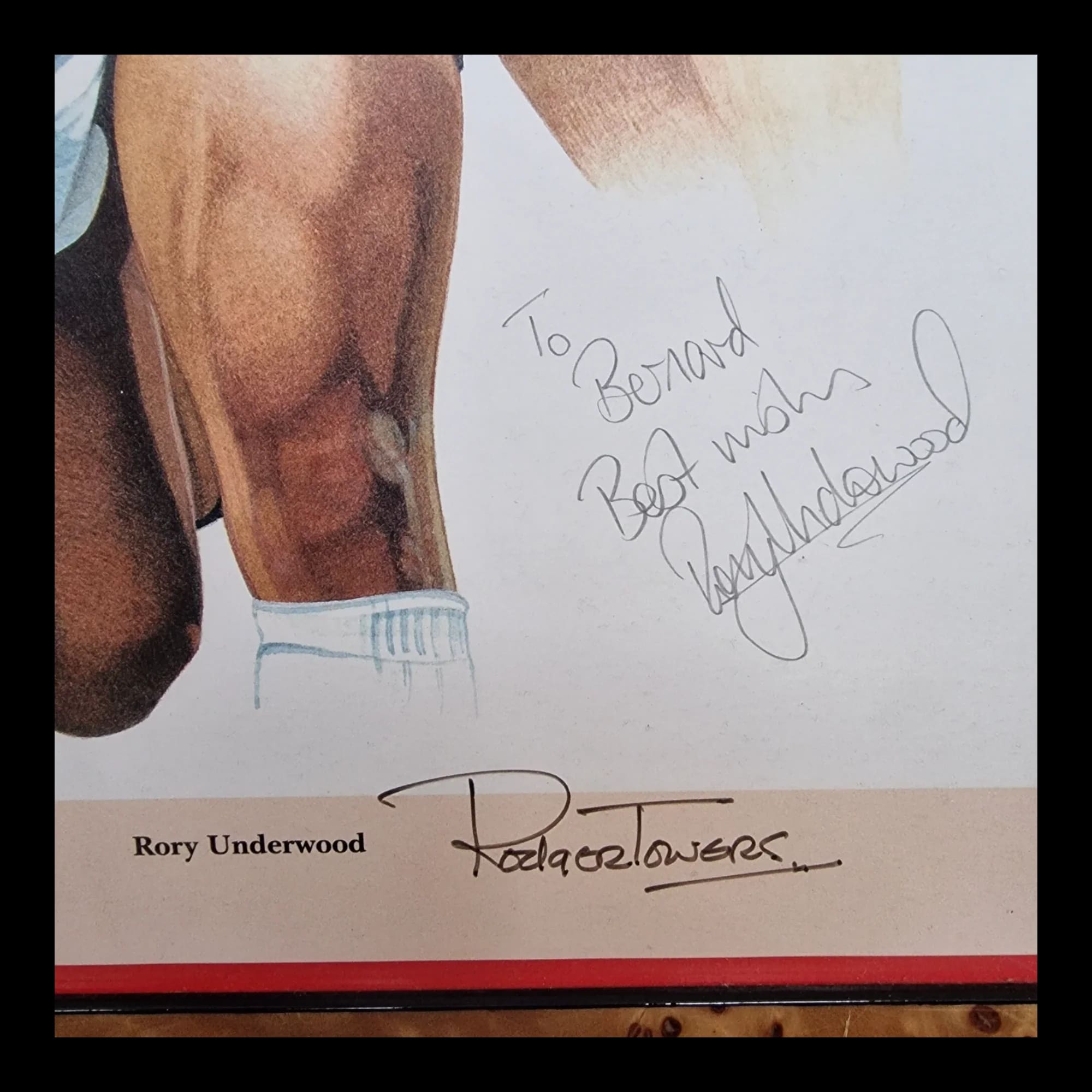 England Rugby Rory Underwood Signed Framed Picture