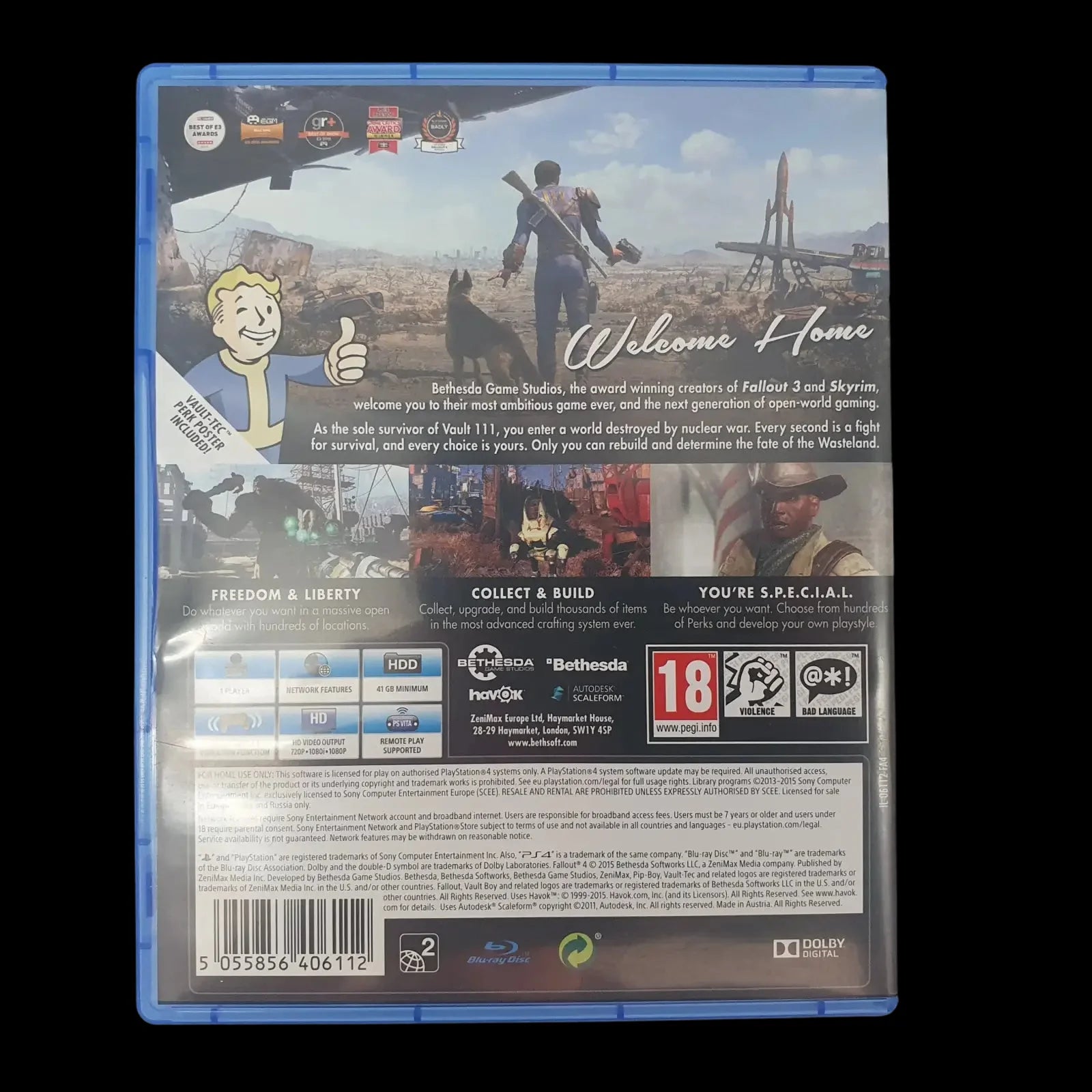 Fallout 4 Sony Playstation Ps4 Bethesda 2015 Cib Video Game
