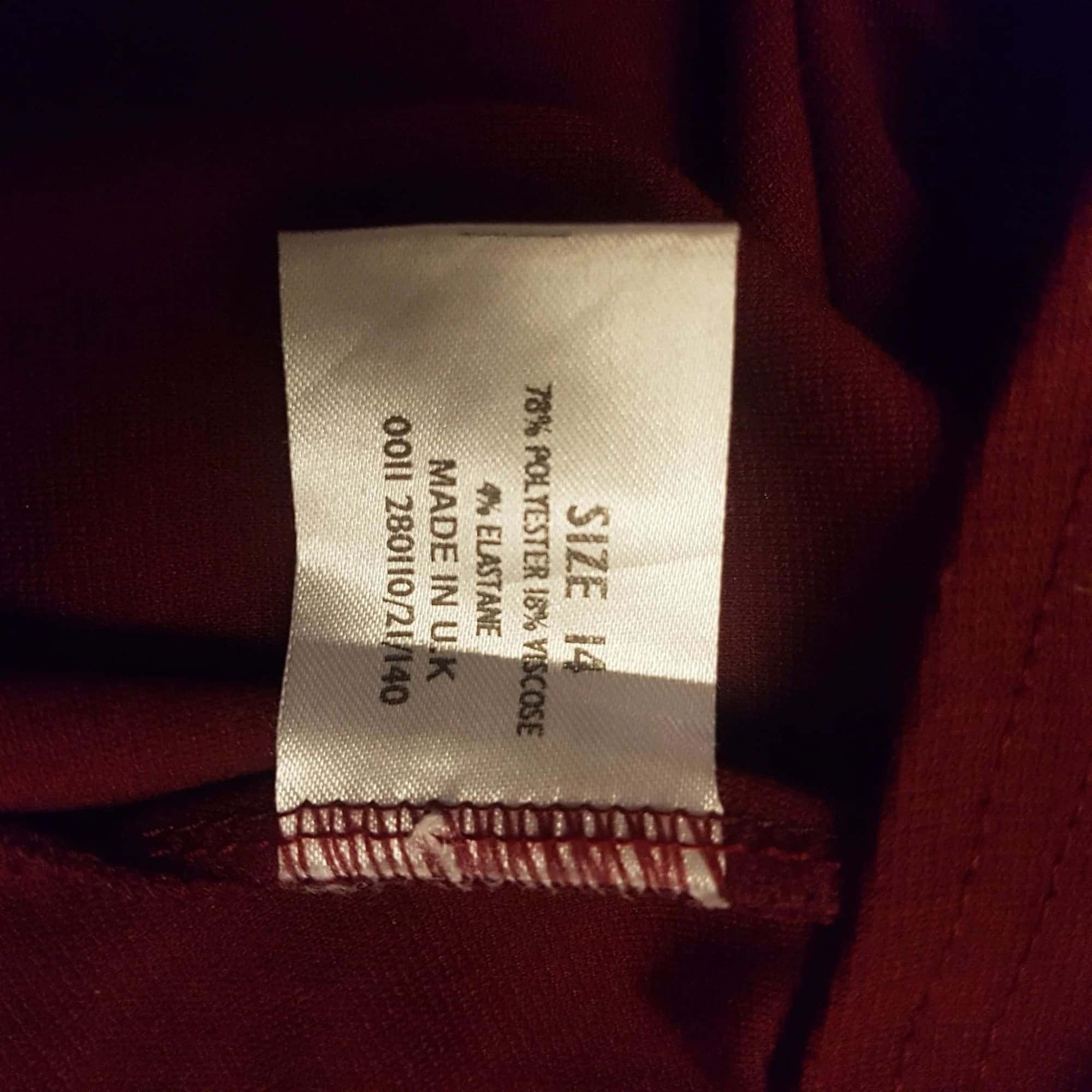 Fashion Culprit Burgundy Black Aline Dress Uk 14 - Dresses