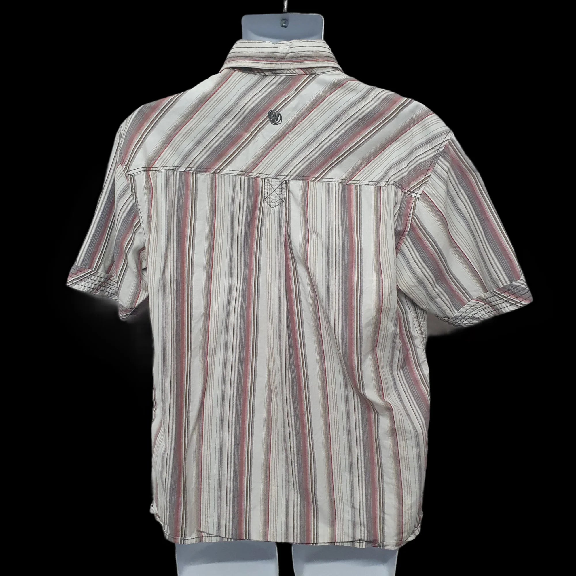 Fat Face Mens Natural Stone Striped Shirt - Branded Buttons