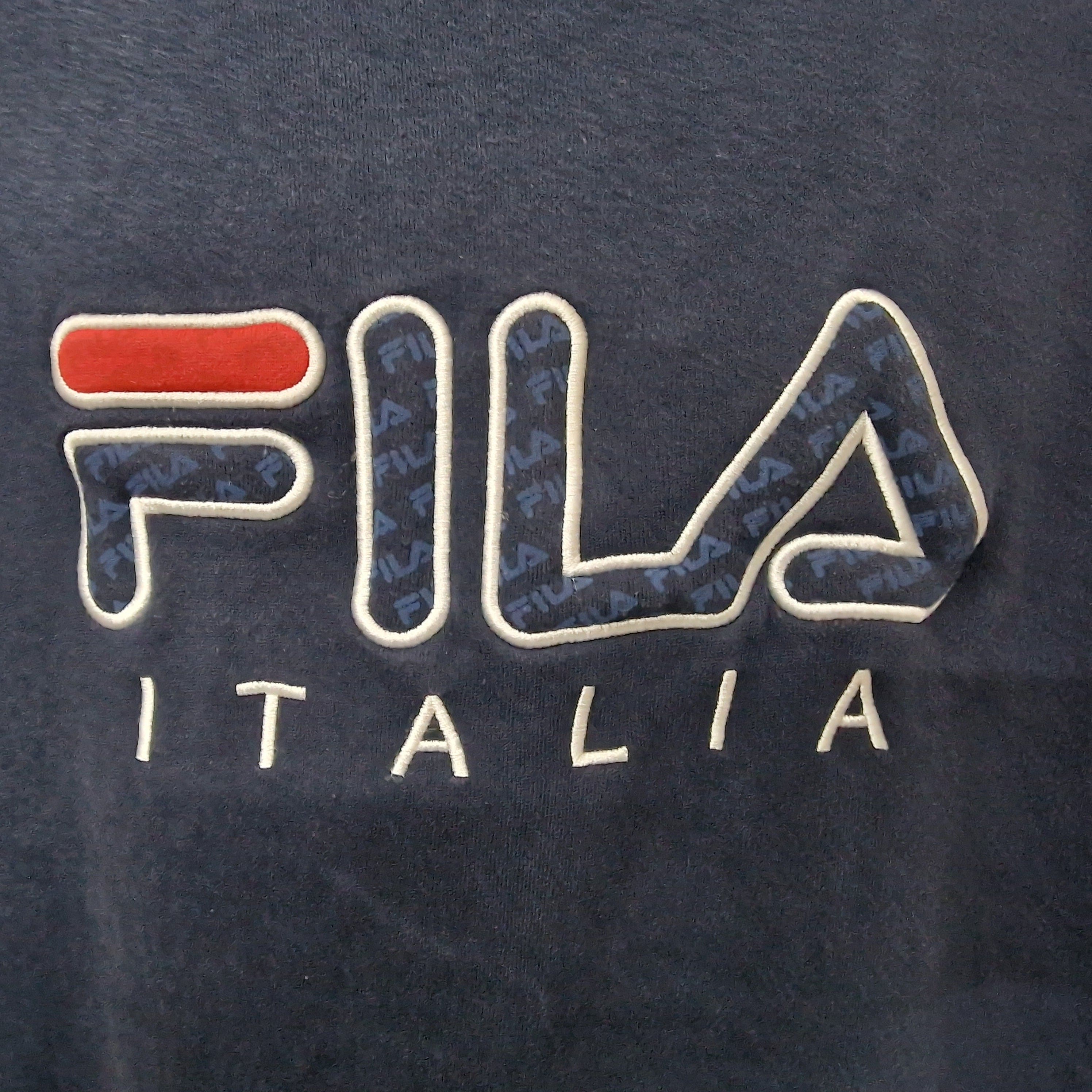 Fila Italia Unisex Vintage Blue Jumper UK 2XL With Large