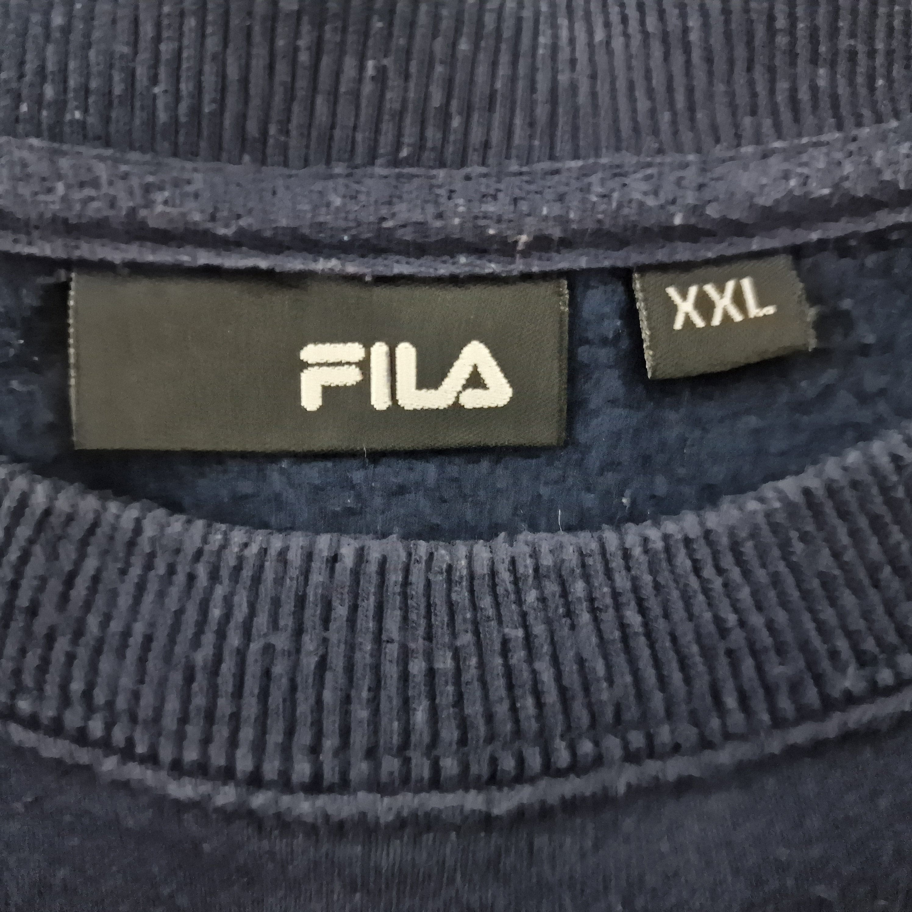 Fila Italia Unisex Vintage Blue Jumper UK 2XL With Large