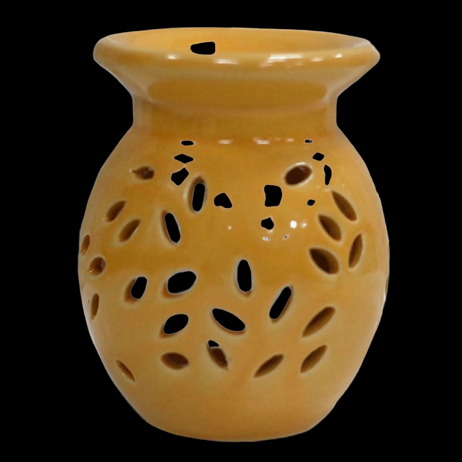Floral Oil Burner - Orange - & Wax Warmers - Ancient Wisdom