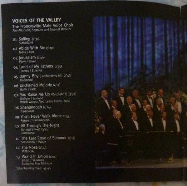 The Froncysyllte Male Voice Choir - Voices Of Valley (cd