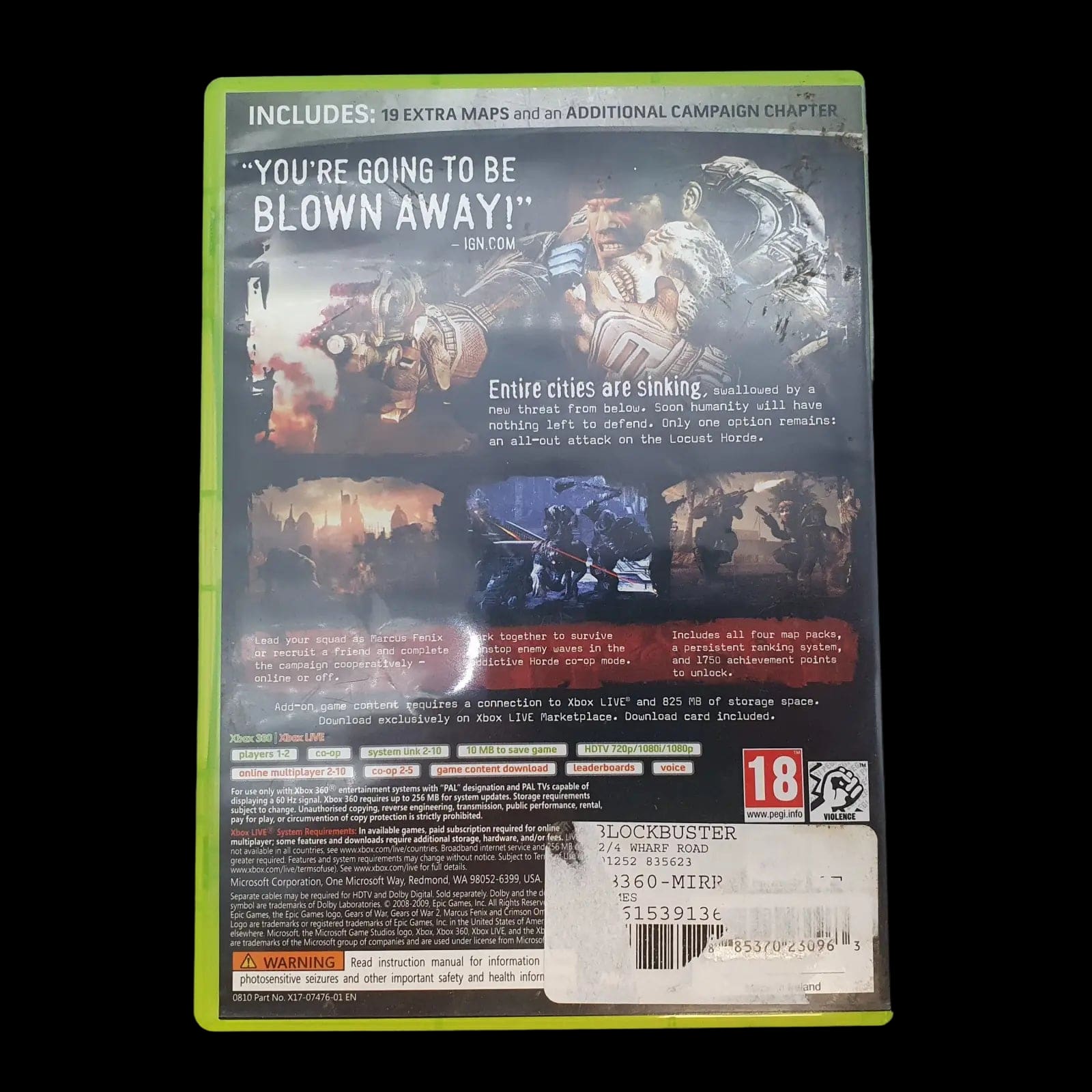 Gears Of War 2 Microsoft Xbox 360 Epic Games 2009 Video