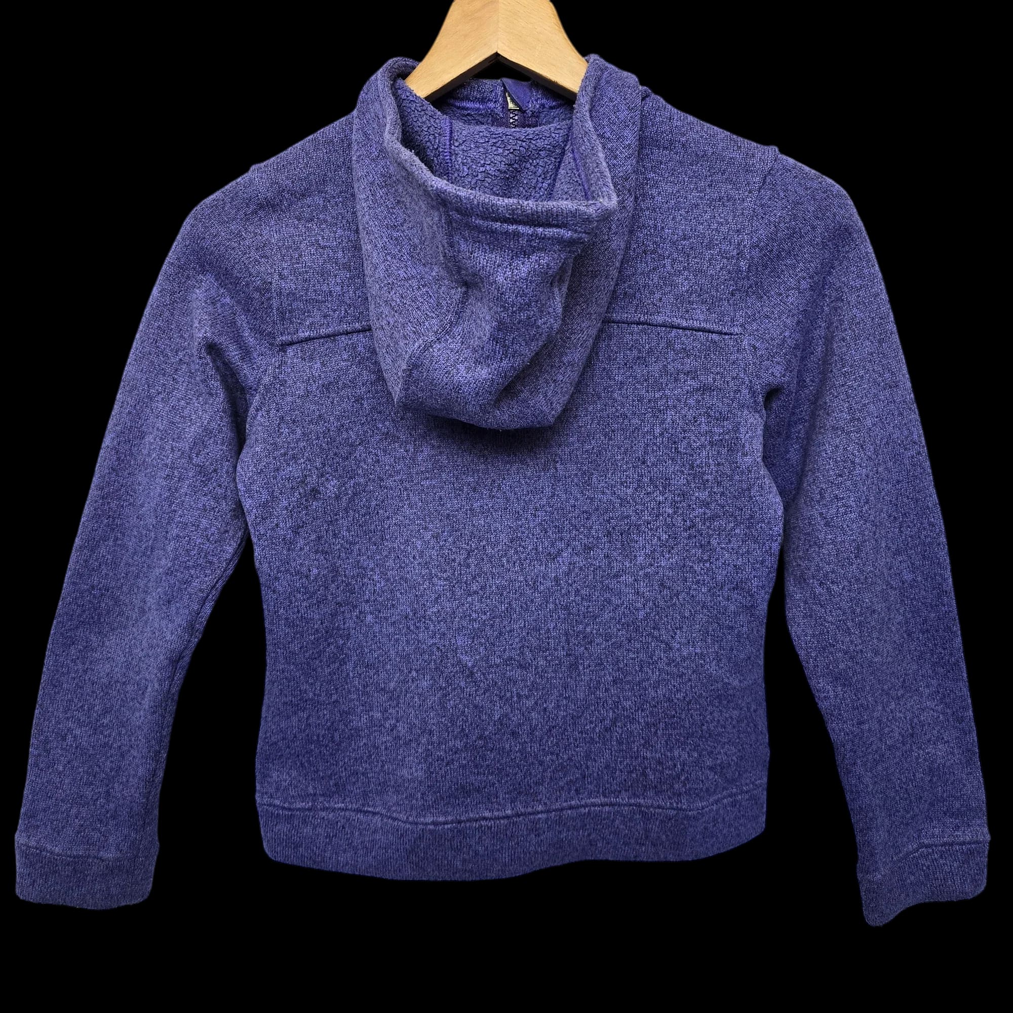 Girls Patagonia Purple Hooded Fleece Jacket Large - 2 - 3469