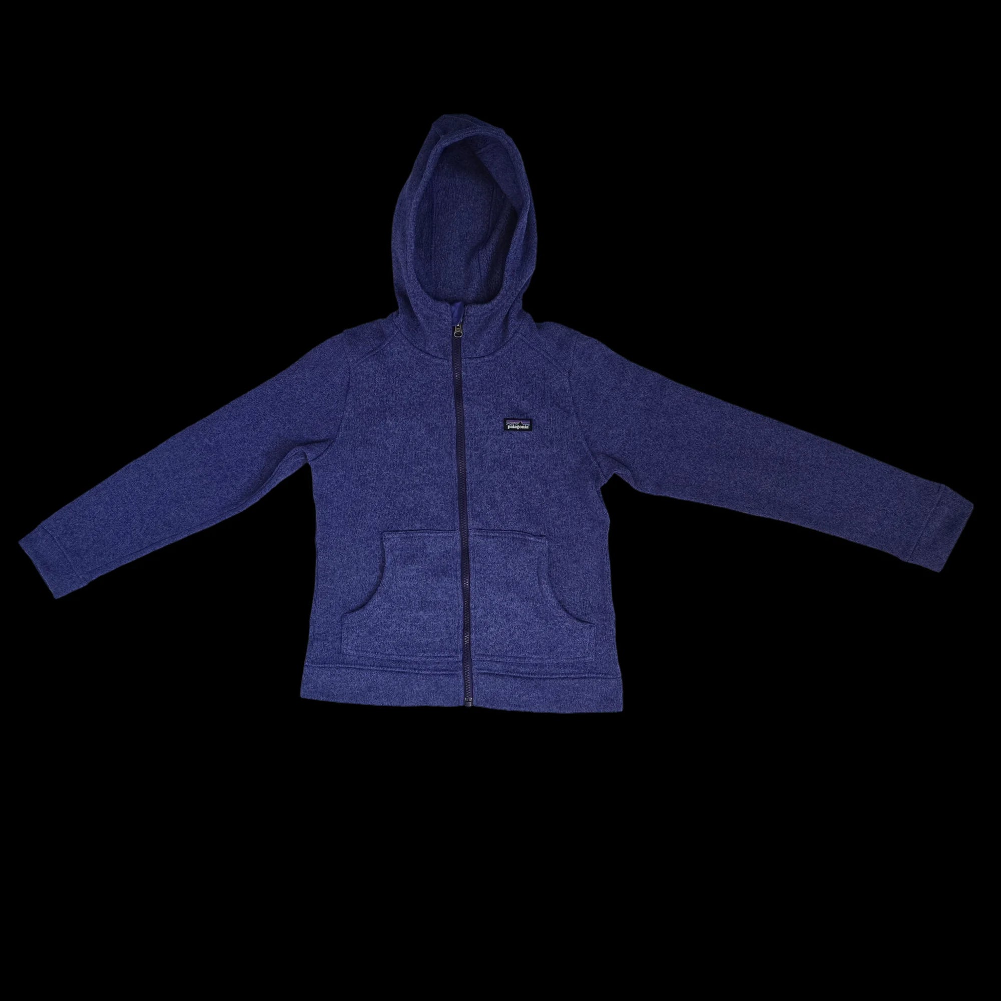 Girls Patagonia Purple Hooded Fleece Jacket Large - 4 - 3469