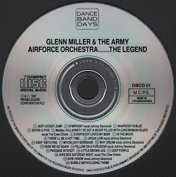 Glenn Miller And The Army Airforce Band* - Legend (cd Album