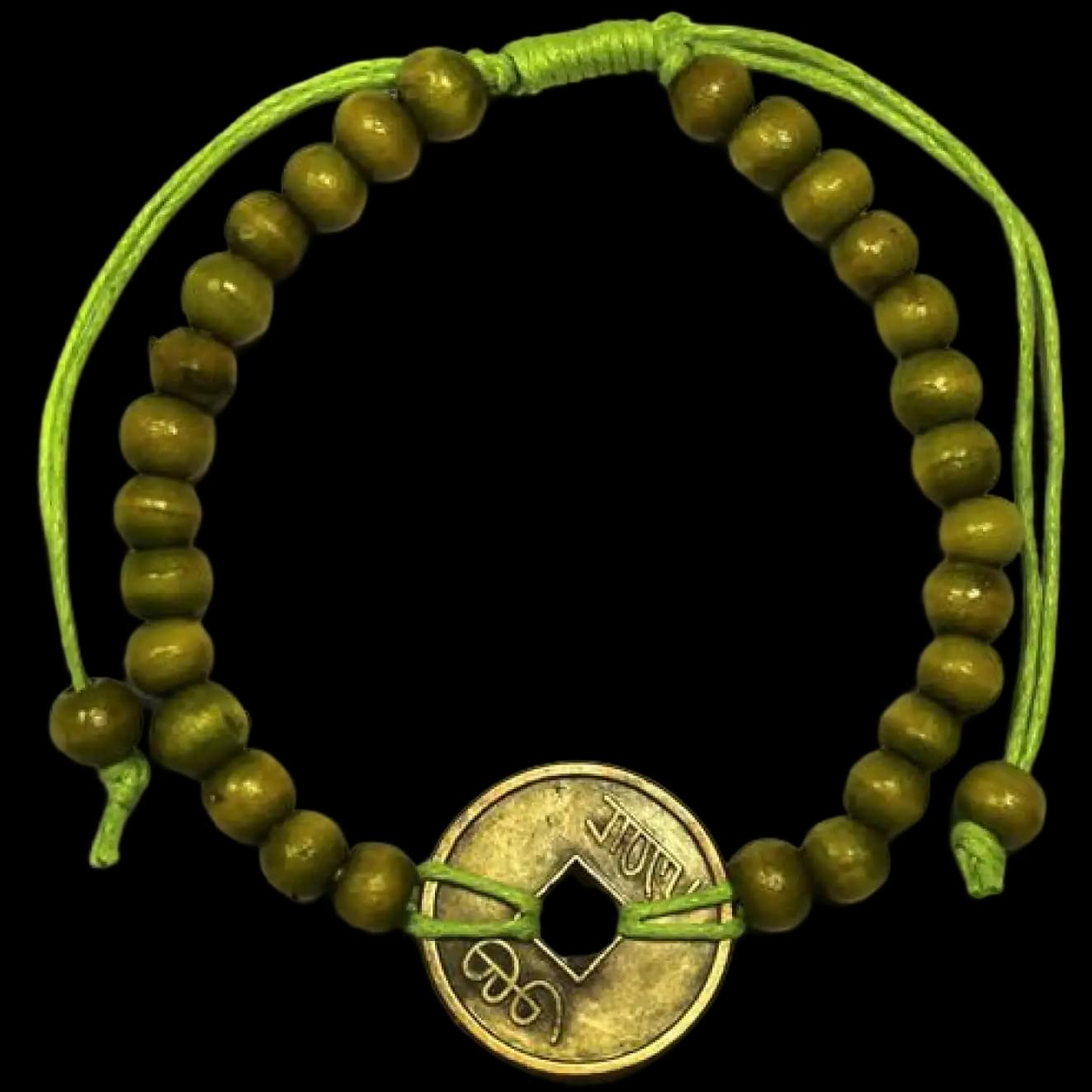 Good Luck Feng-shui Bracelets - Lime Green Gift - Ancient