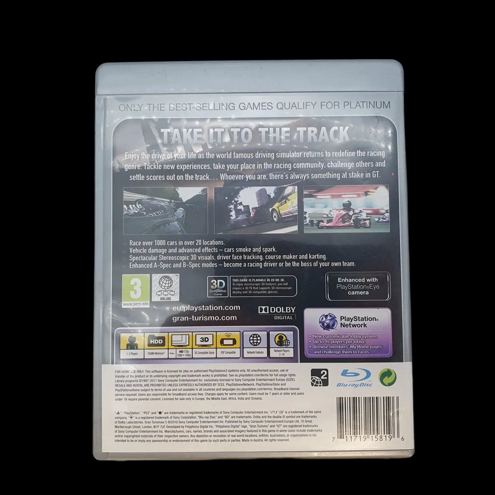 Gran Turismo 5 Sony Playstation 3 Ps3 2011 Video Game