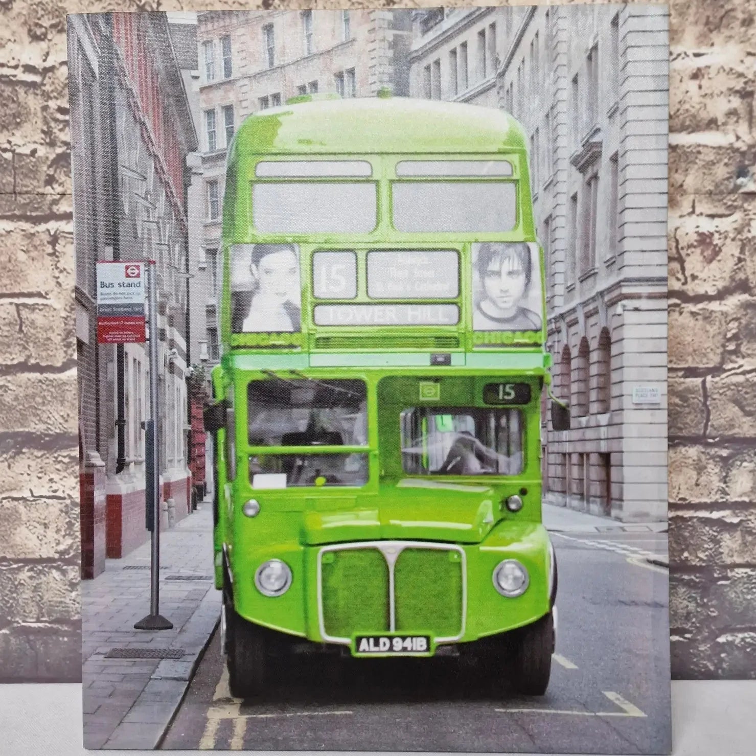 Green London Bus Canvas Wall Art - Pictures - Unbranded - 1