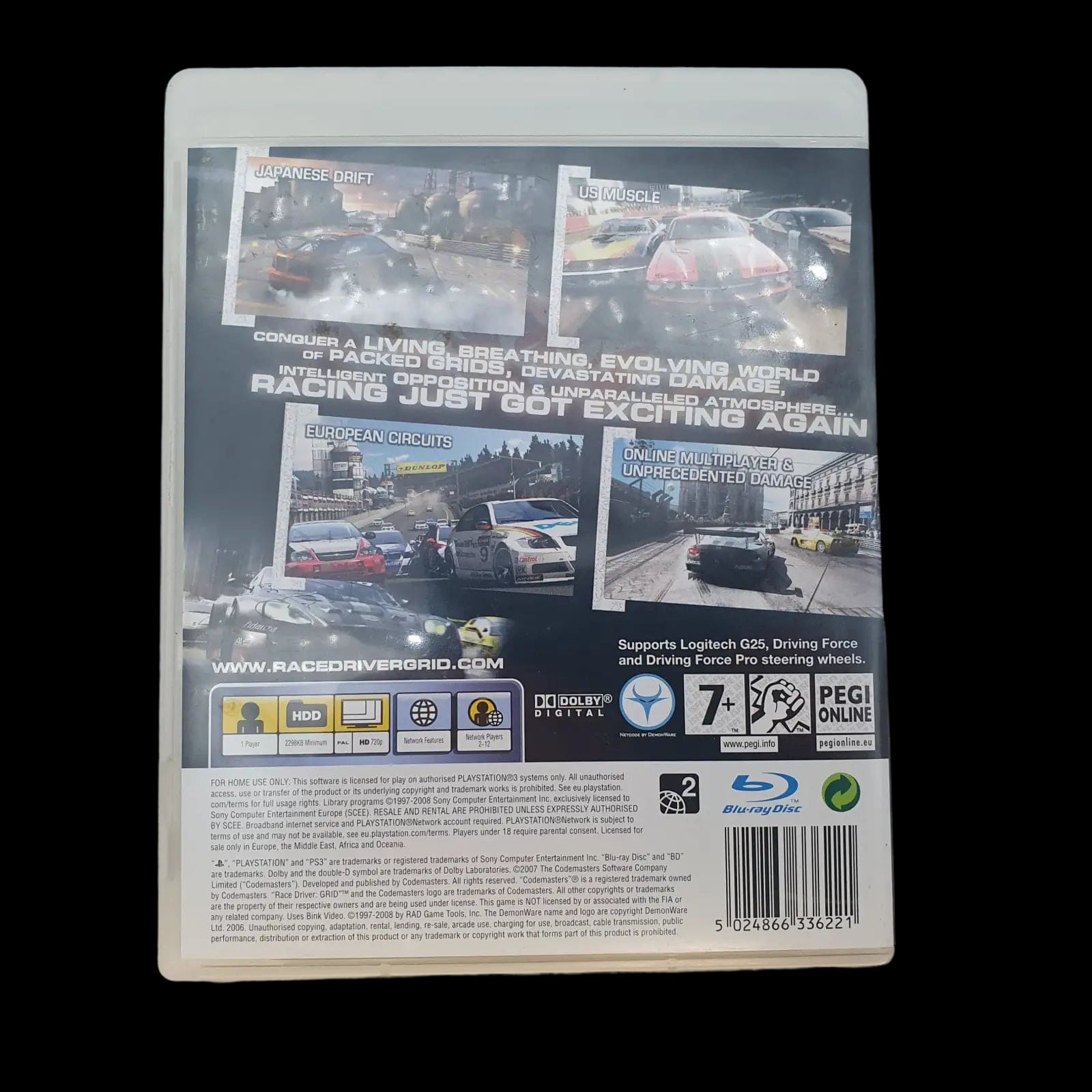 Grid Race Driver Sony Playstation 3 Codemasters 2008 Video